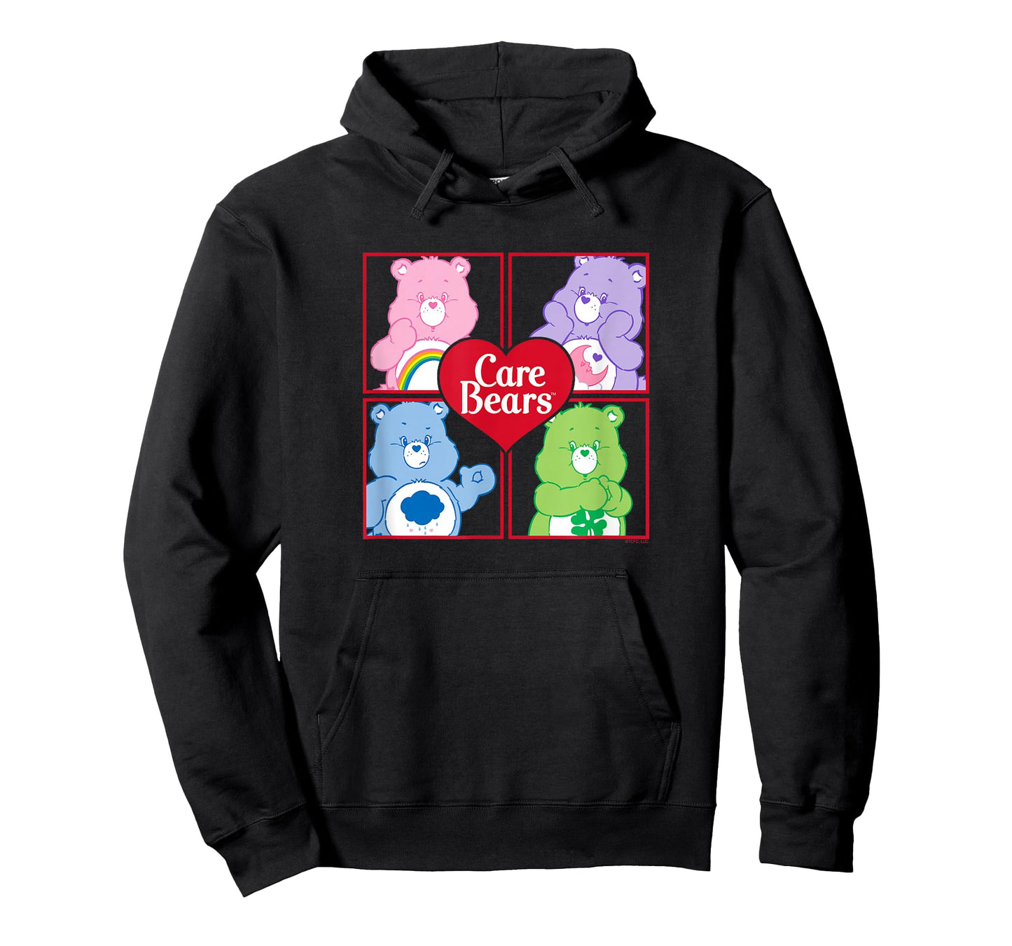 Care Bears Four Block Bears Heart Logo Retro Cartoon T-Shirt