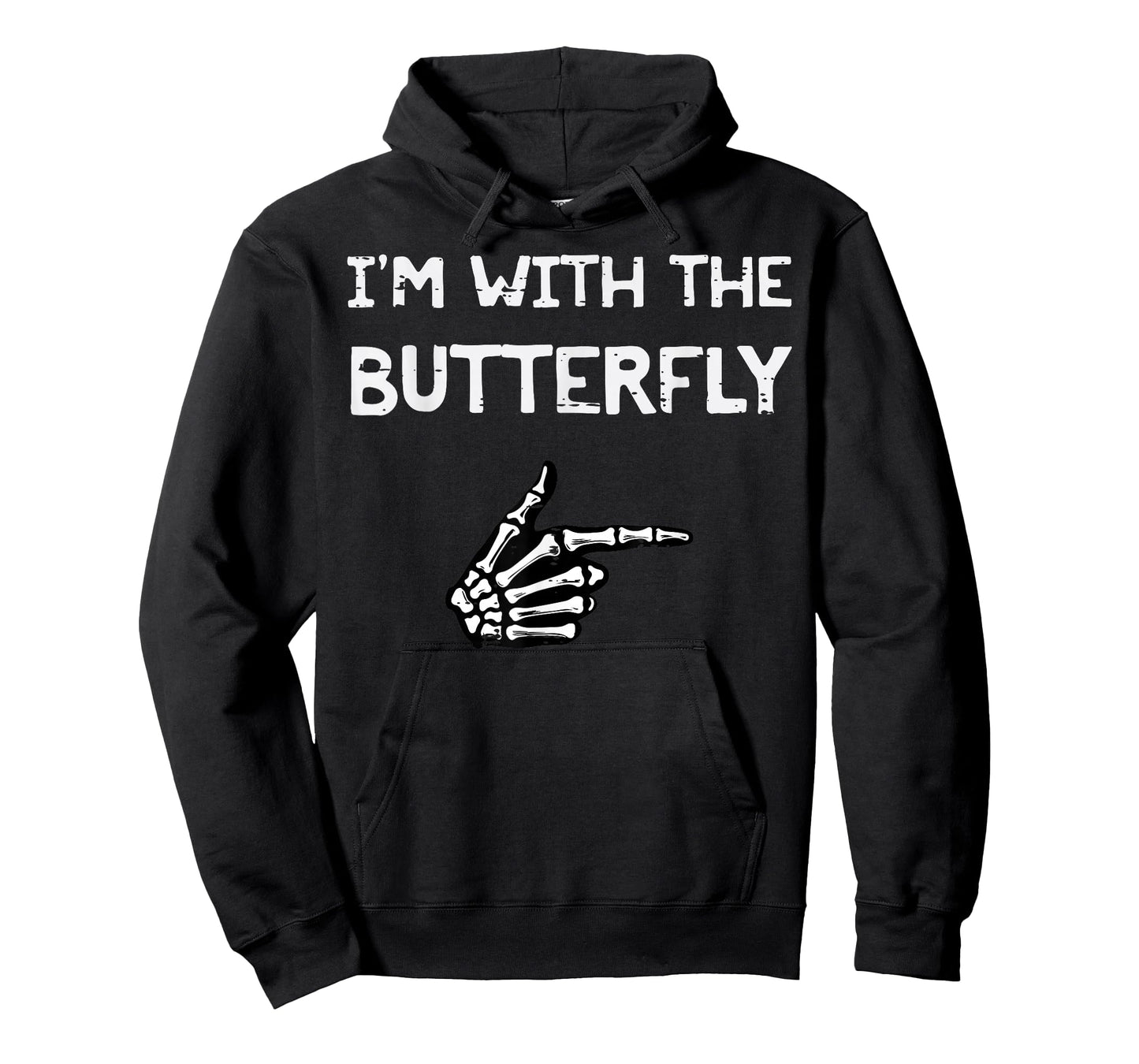 Halloween Im with Butterfly Matching Costume Men Women Kids T-Shirt