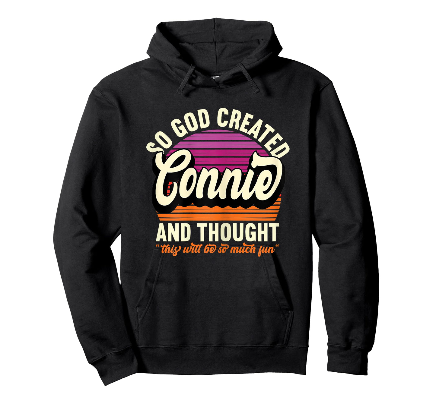 So God Created Connie - Name Connie Birthday T-Shirt