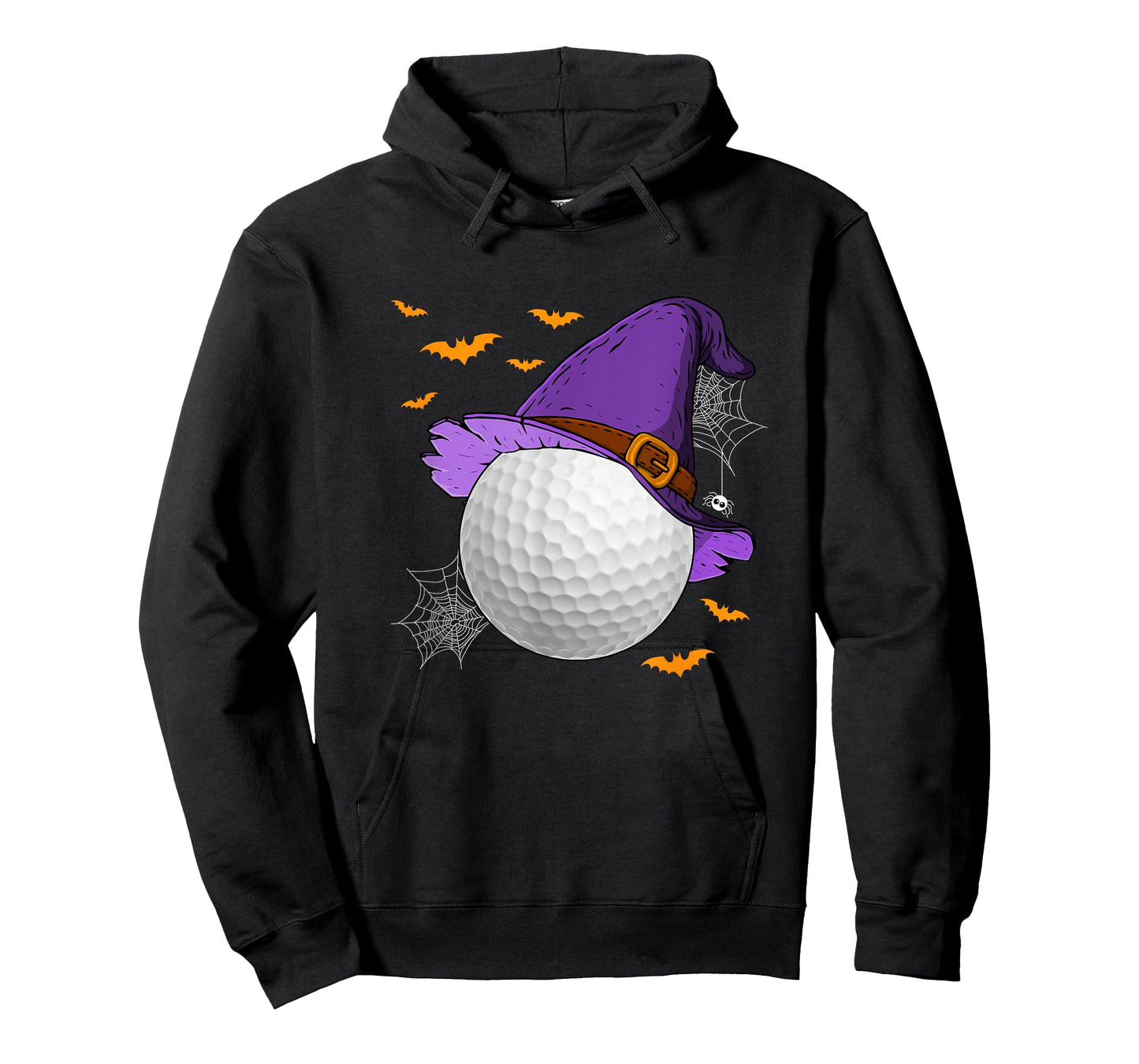 Golf Ball Witch Hat Pumpkin Spooky Halloween Costume T-Shirt