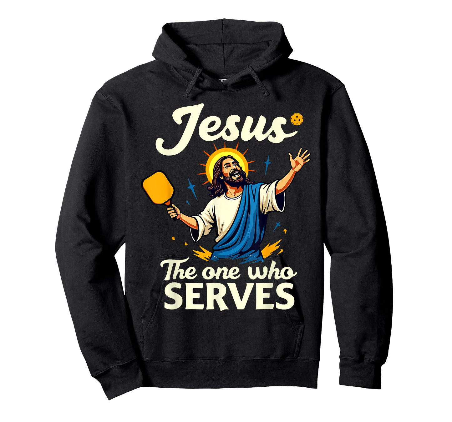 Funny PIckleball Jesus The One Who Serves T-Shirt