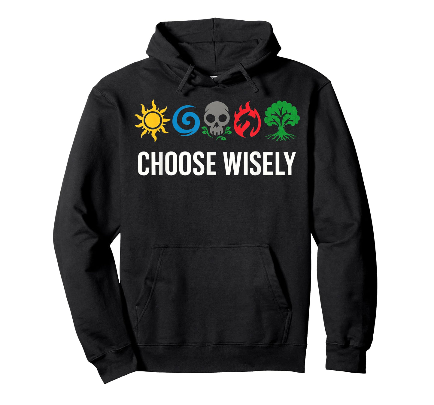 Mana Symbols Gathering Magic - Choose Wisely Blue Red Green T-Shirt