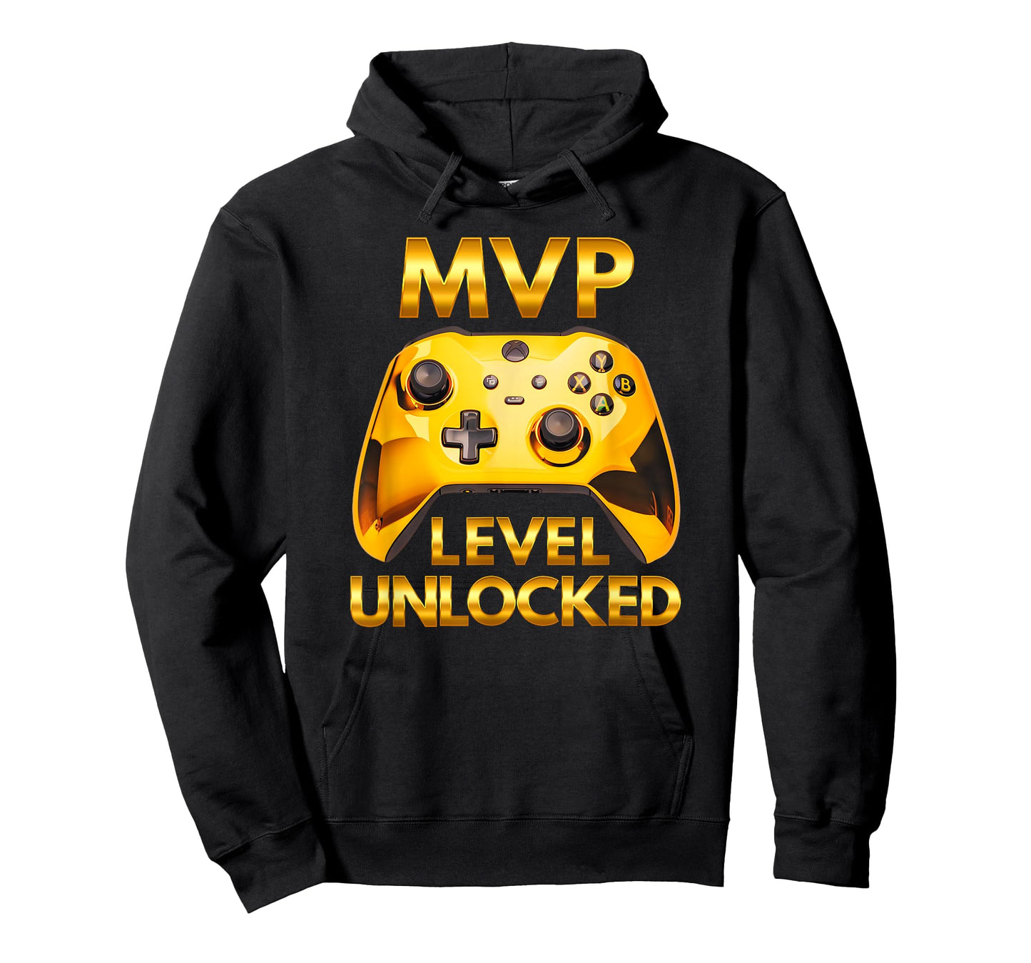 MVP Level Unlocked Video Game Player Gold Gaming Controller T-Shirt