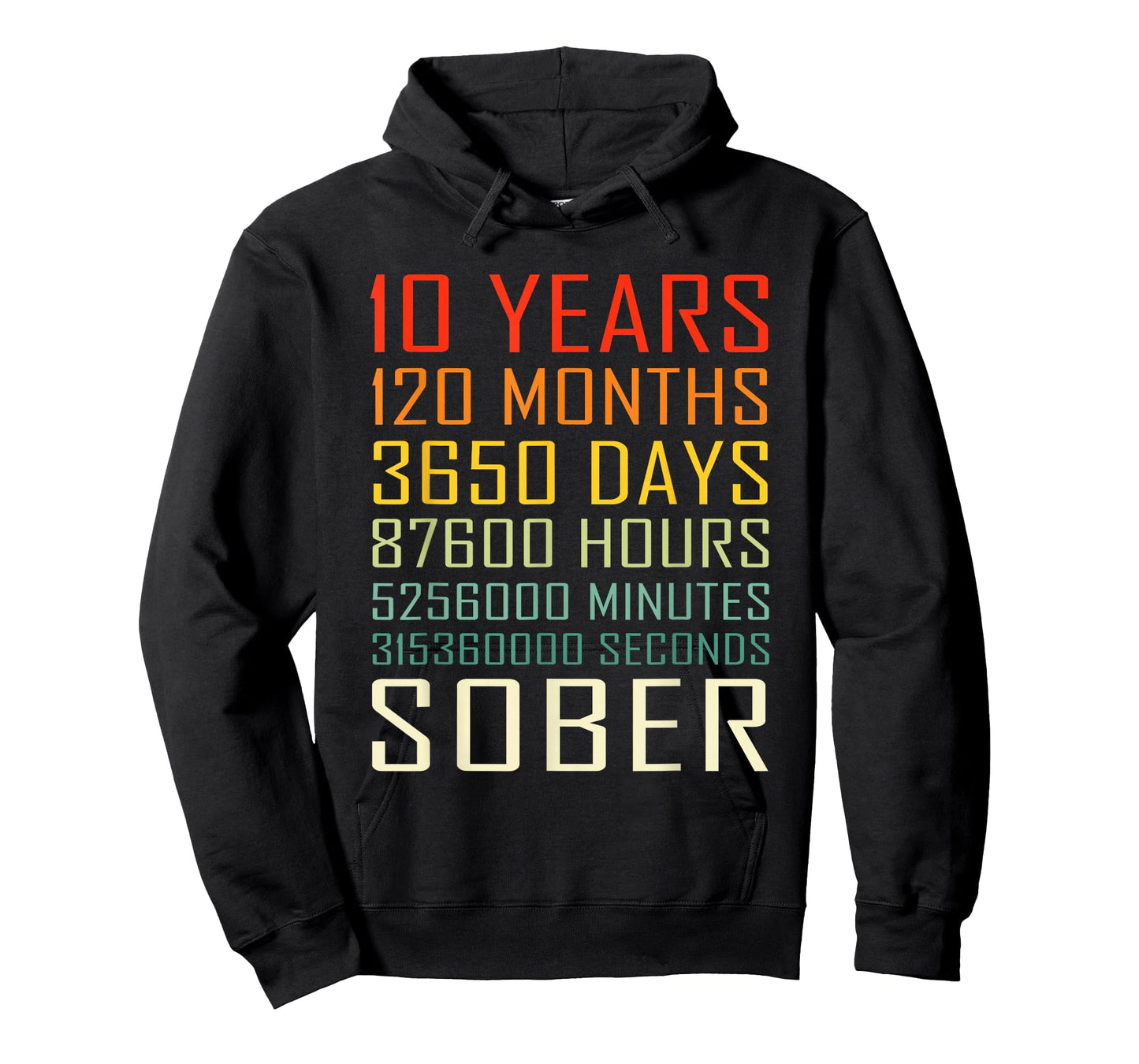 10 Year Sobriety Anniversary Vintage 10 Years Sober T-Shirt