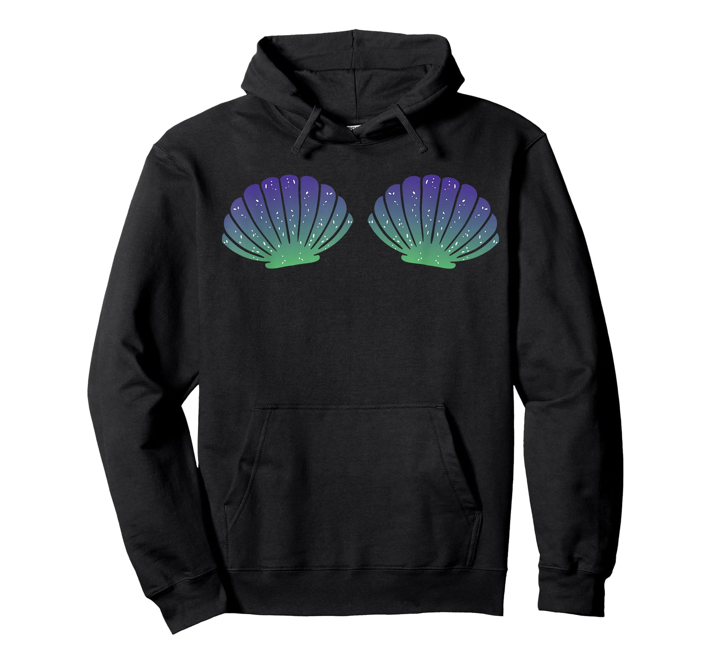 Mermaid Halloween Costume For Women Sea Shells Bra Girls T-Shirt