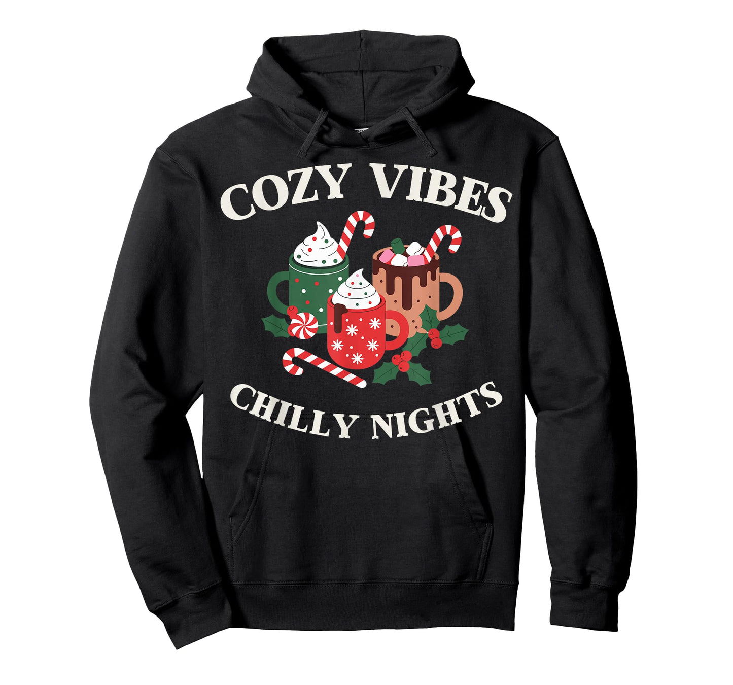 Cozy Vibes Chilly Nights Holiday Cocoa Art T-Shirt