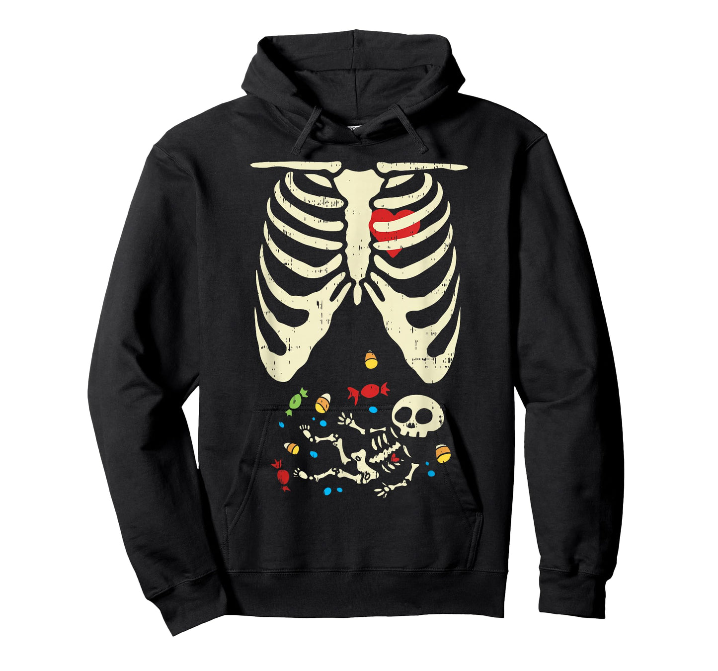 Skeleton Pregnancy Halloween Costume Shirt Candy Son Mom T-Shirt