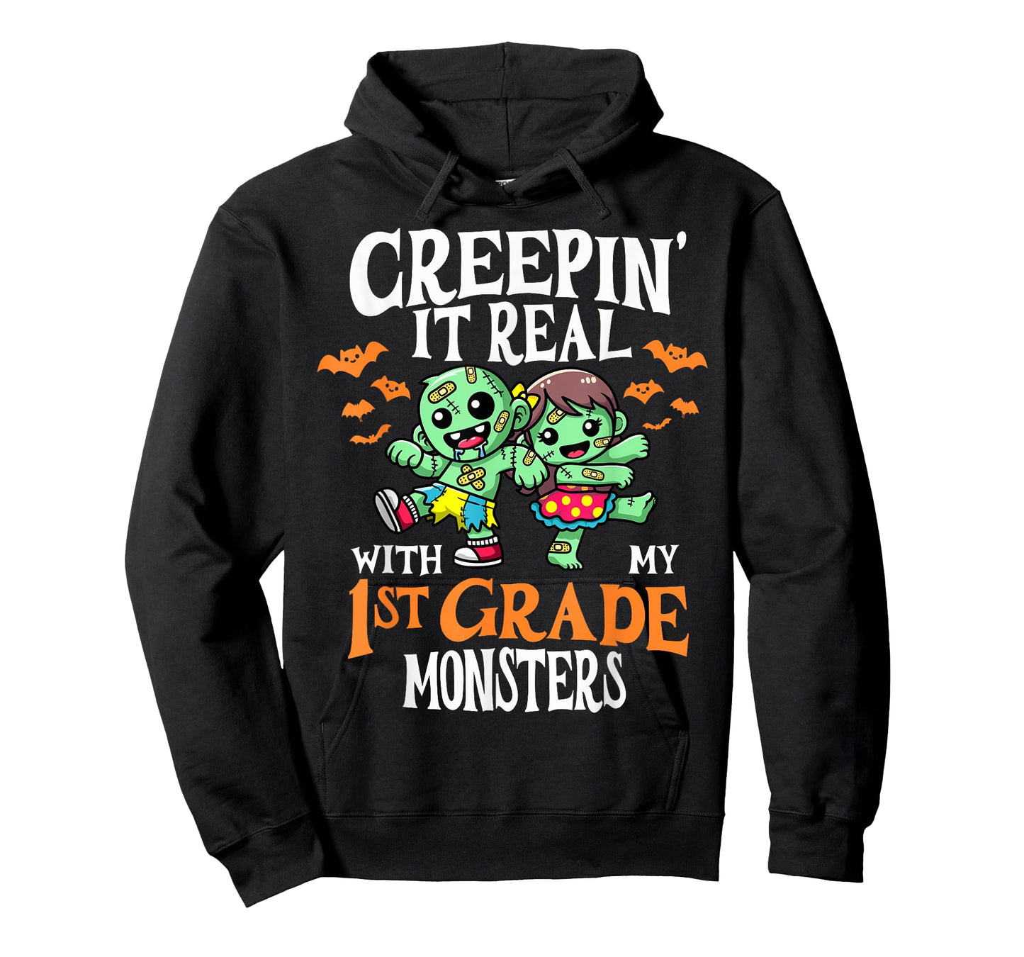 Creepin It Real Monster School 1st Grade Teacher Halloween T-Shirt