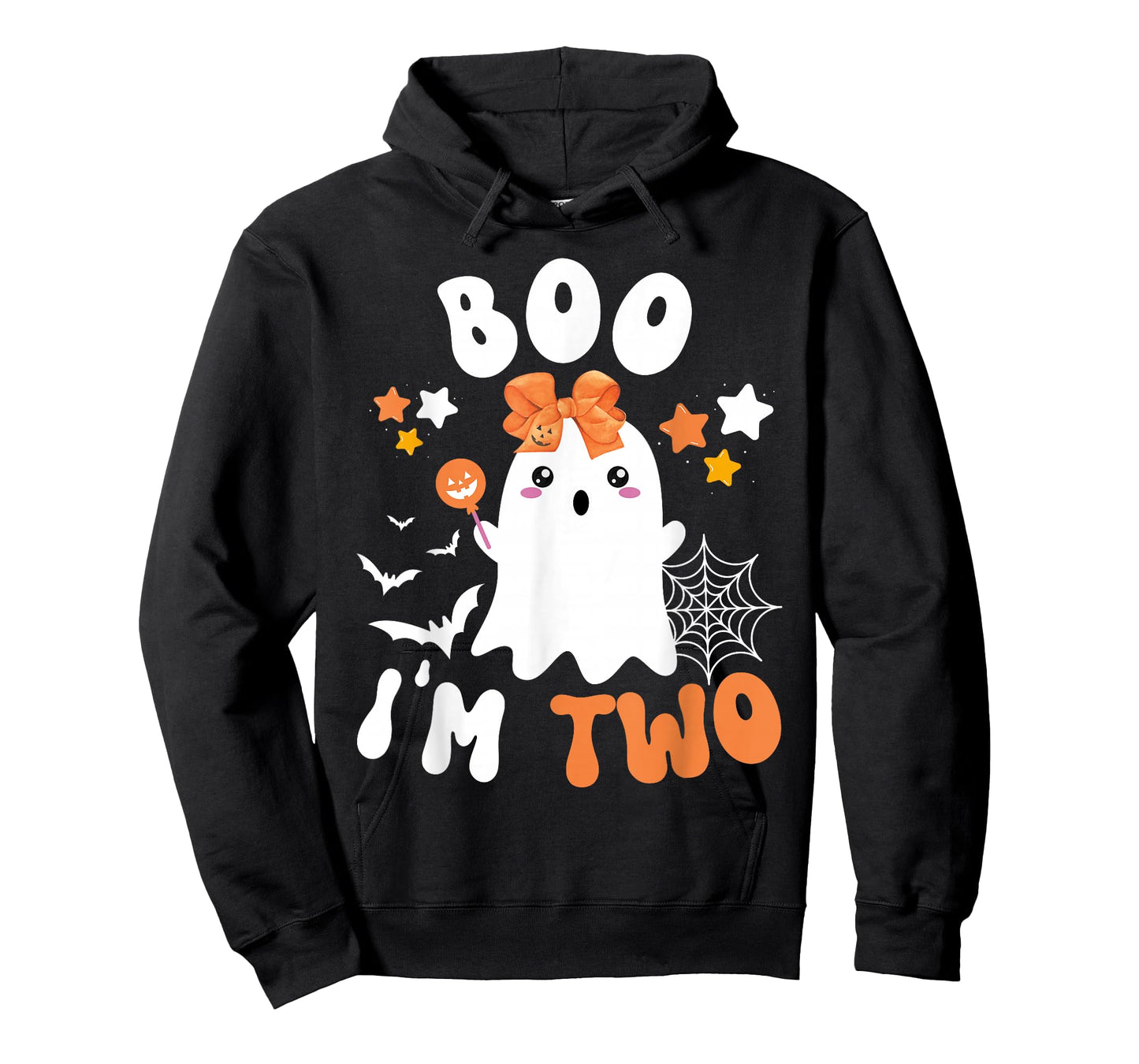Boo I'm Two 2nd Birthday Girl-Cute Halloween Ghost Birthday T-Shirt
