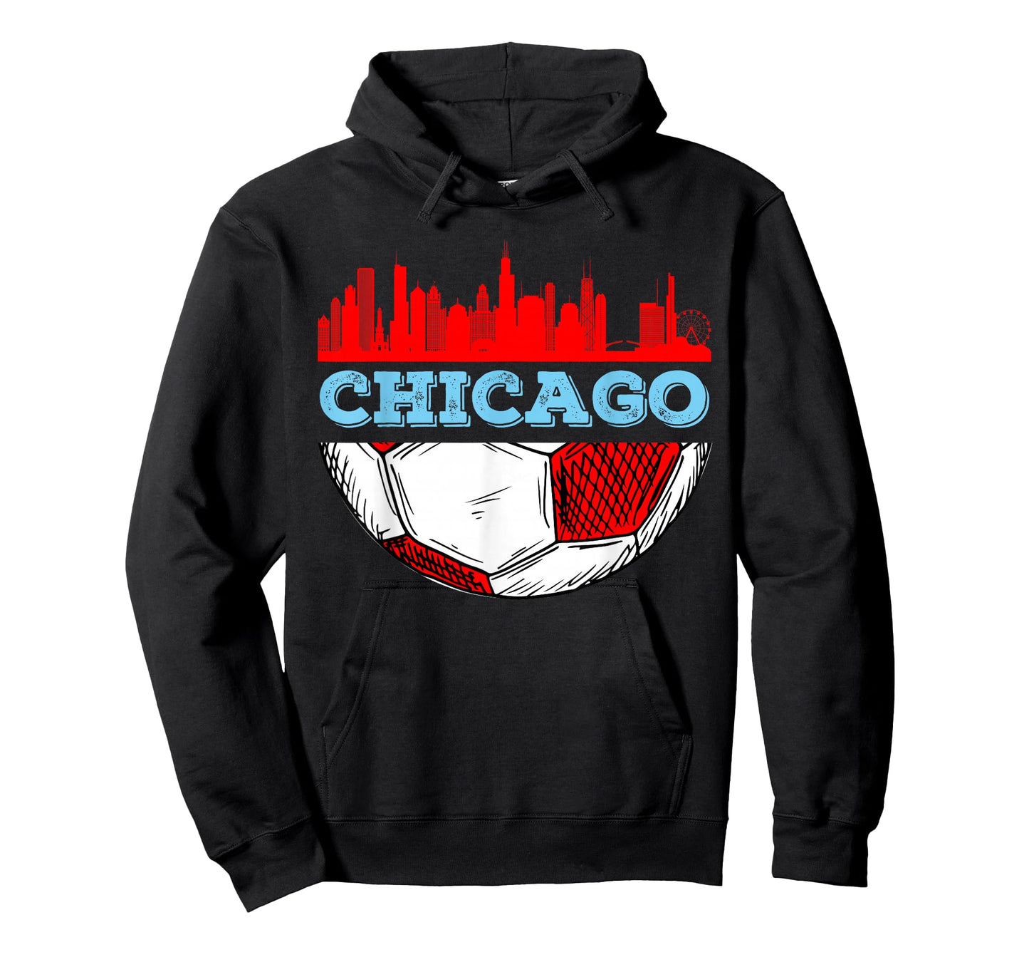 Chicago Skyline Shirt Chicago Soccer Tee Futbol Lover Gifts T-Shirt