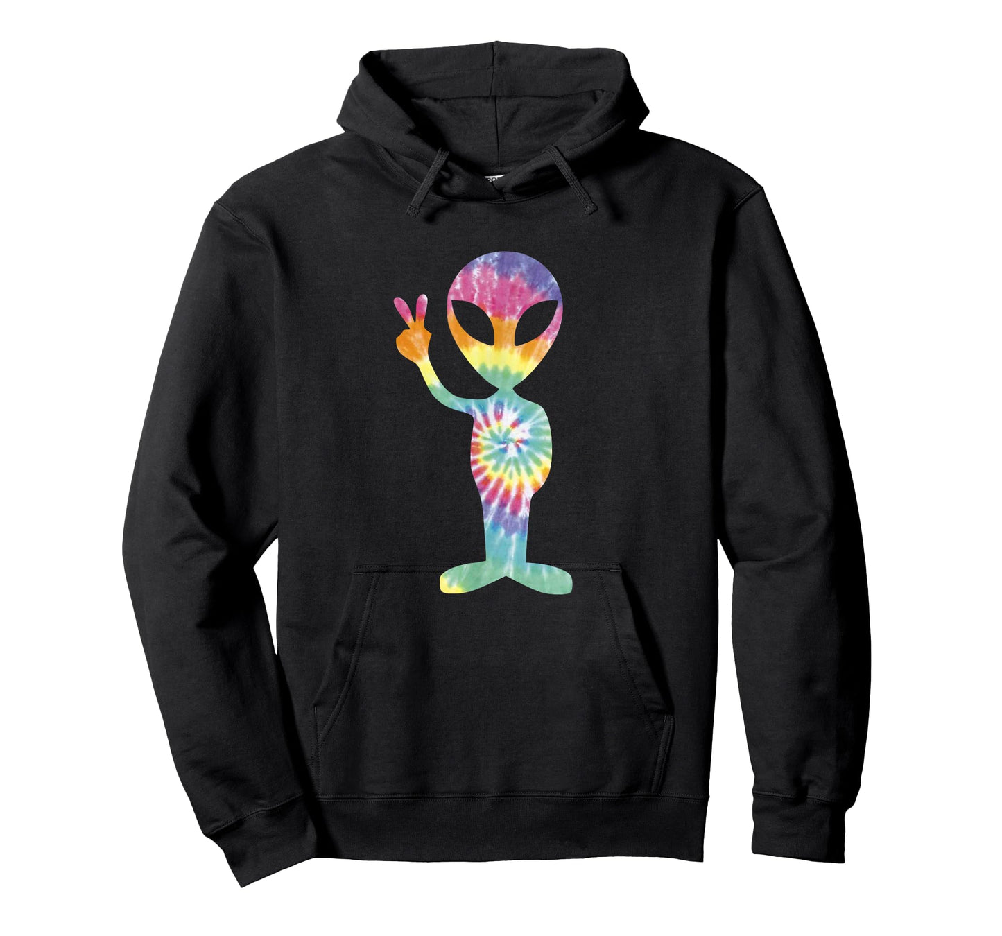 Tie Dye Alien Roswell Peace Sign T-Shirt