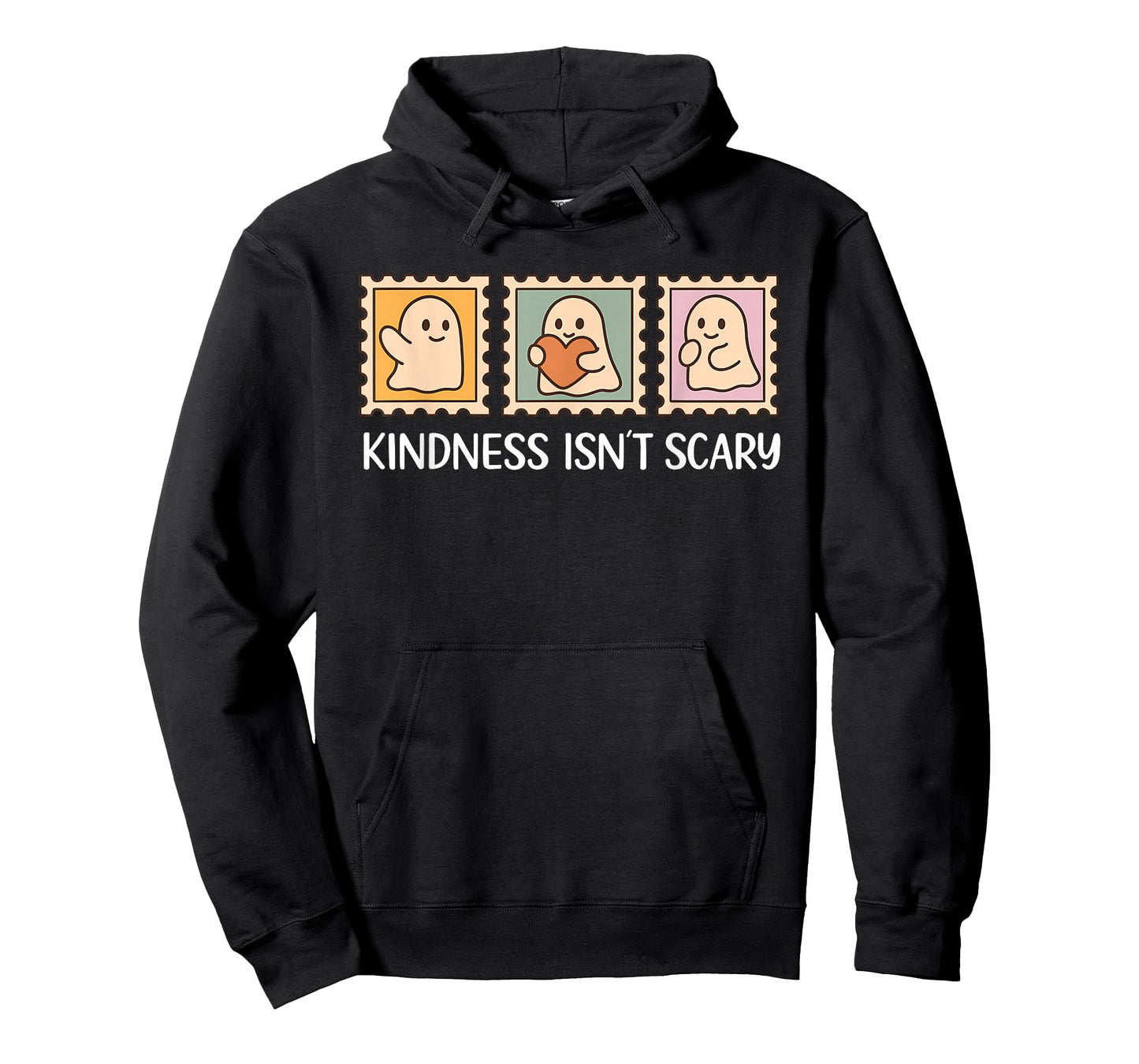 Kindness Isn’t Scary Tee Cute Ghost Positive Halloween T-Shirt