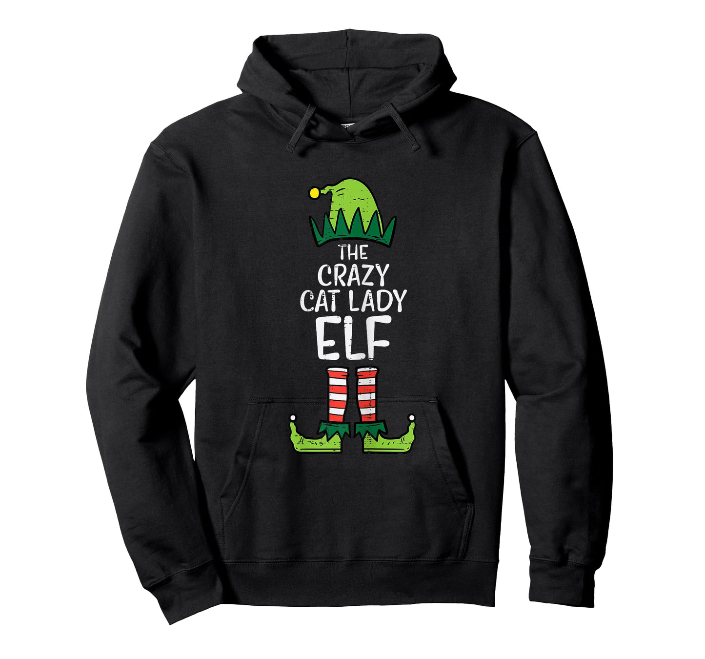 Crazy Cat Lady Elf Matching Christmas Family Women T-Shirt