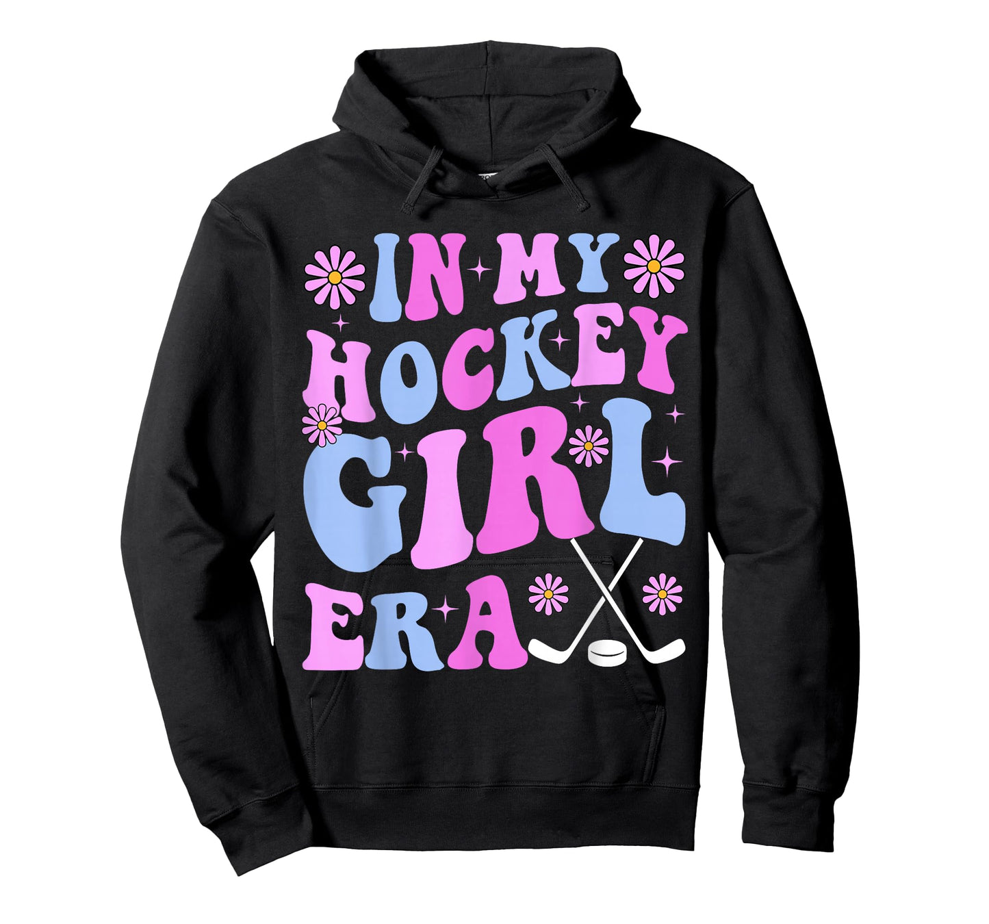 In My Hockey Girl Era Groovy Game Day Hockey T-Shirt