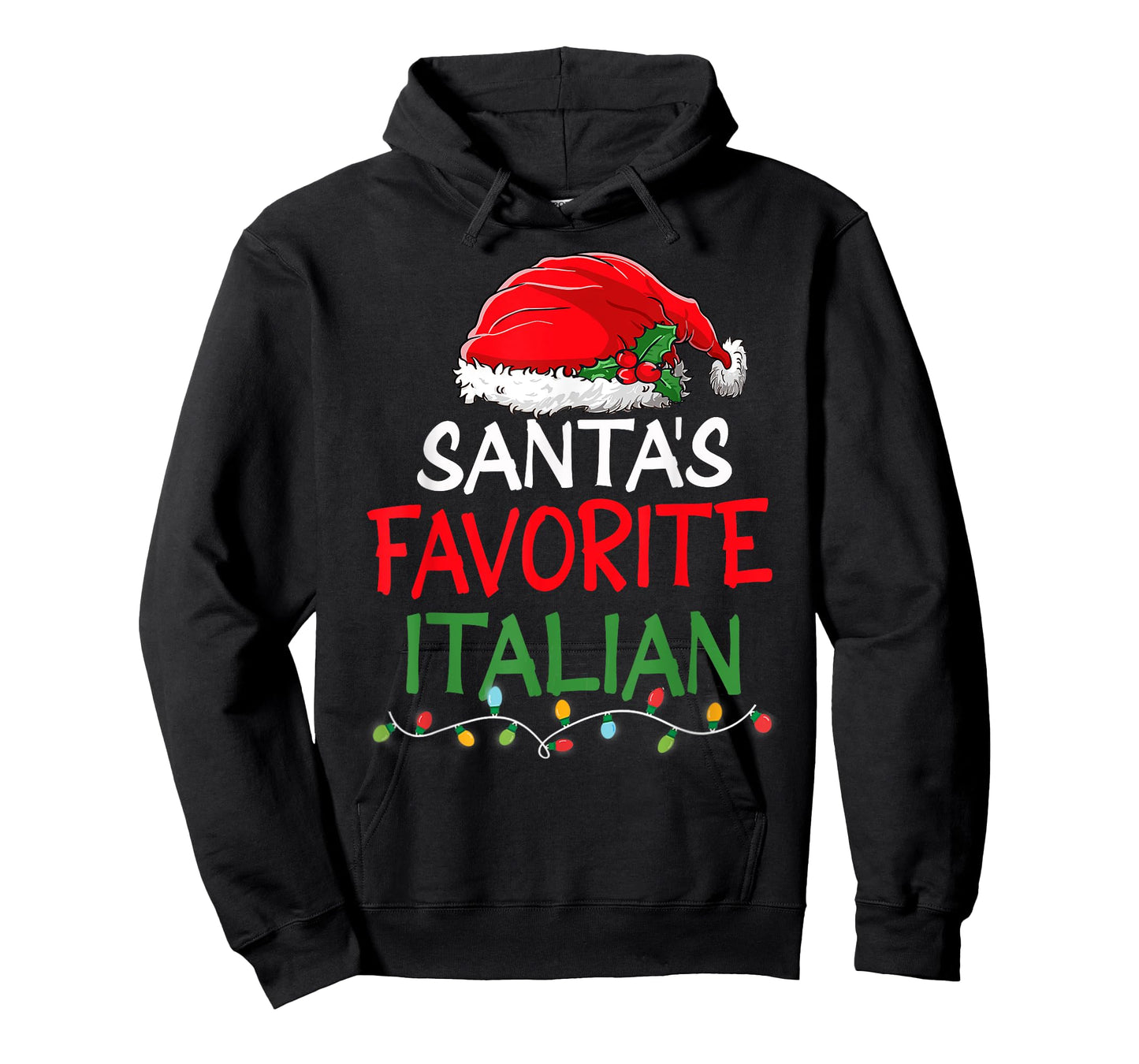 Santa's Favorite Italian Christmas Santa Claus tree lights T-Shirt