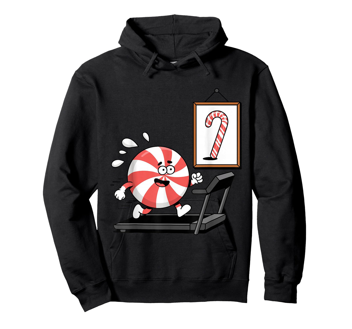 Funny Christmas Candy Cane Running Humor Jokes T-Shirt