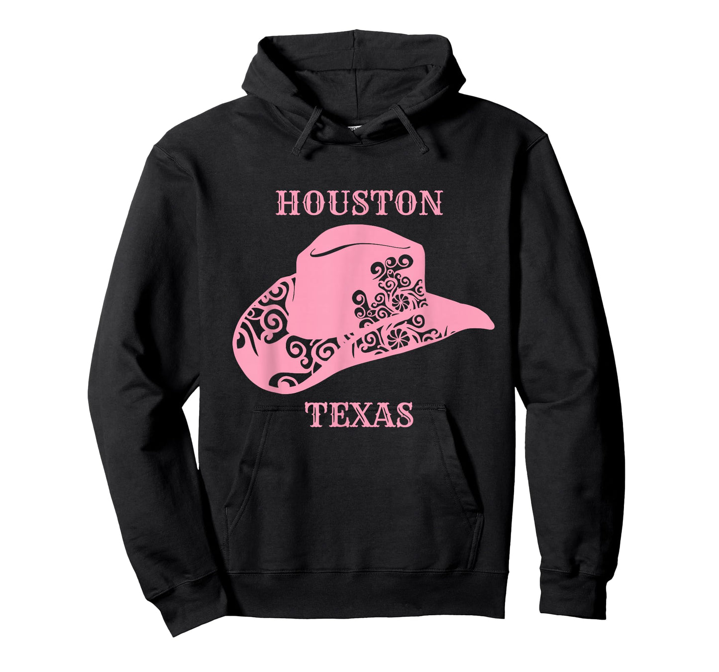 Pink Houston Texas Cowgirl Hat T-Shirt