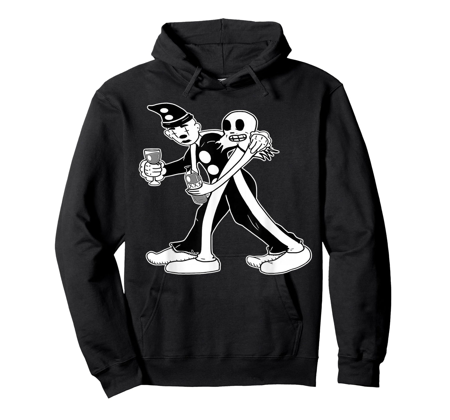 Urban Empyre Koko the Clown Ghost Buddy Gothic T-Shirt, Small, Black