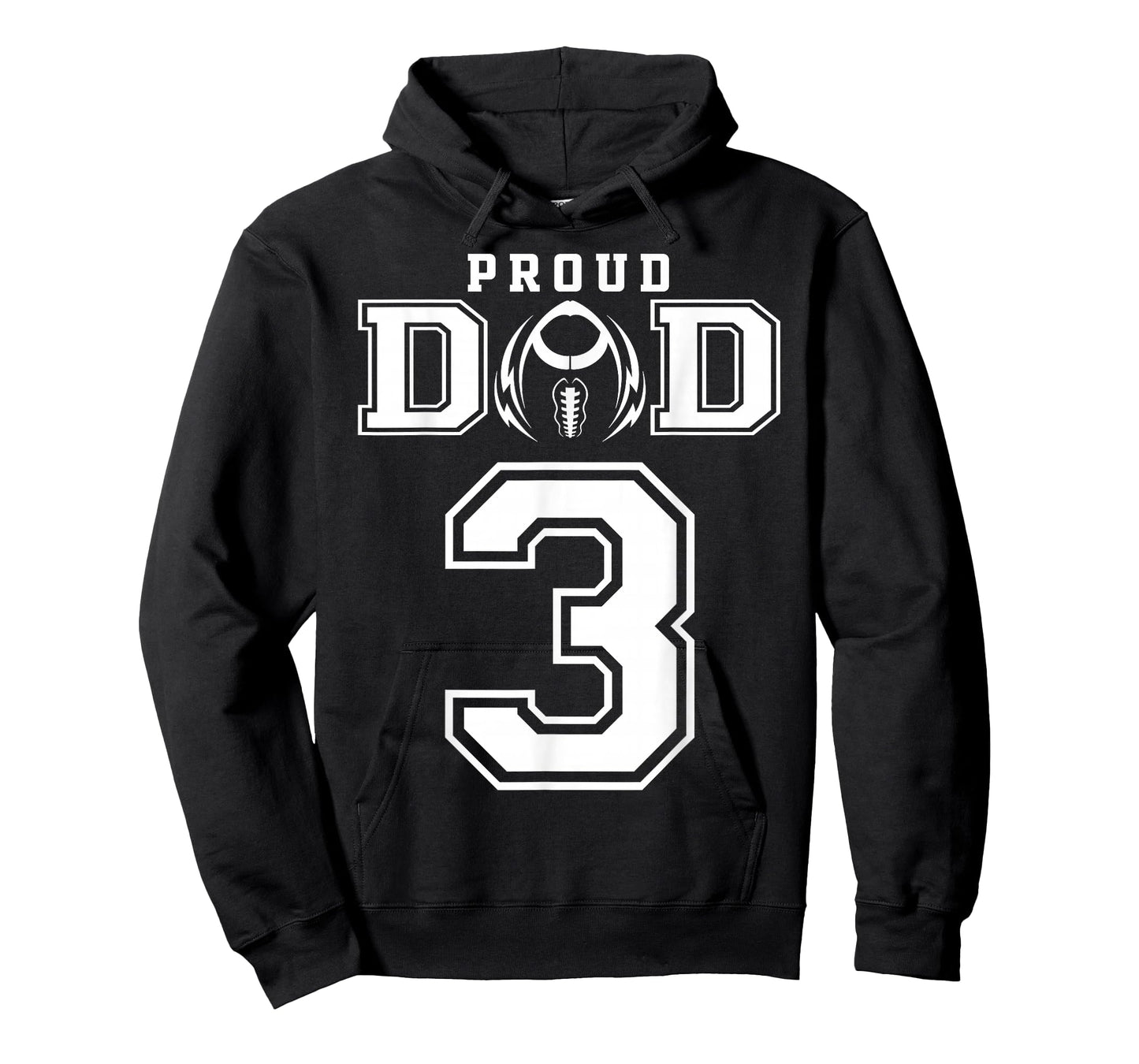 Custom Proud Football Dad Number 3 Personalized For Men T-Shirt