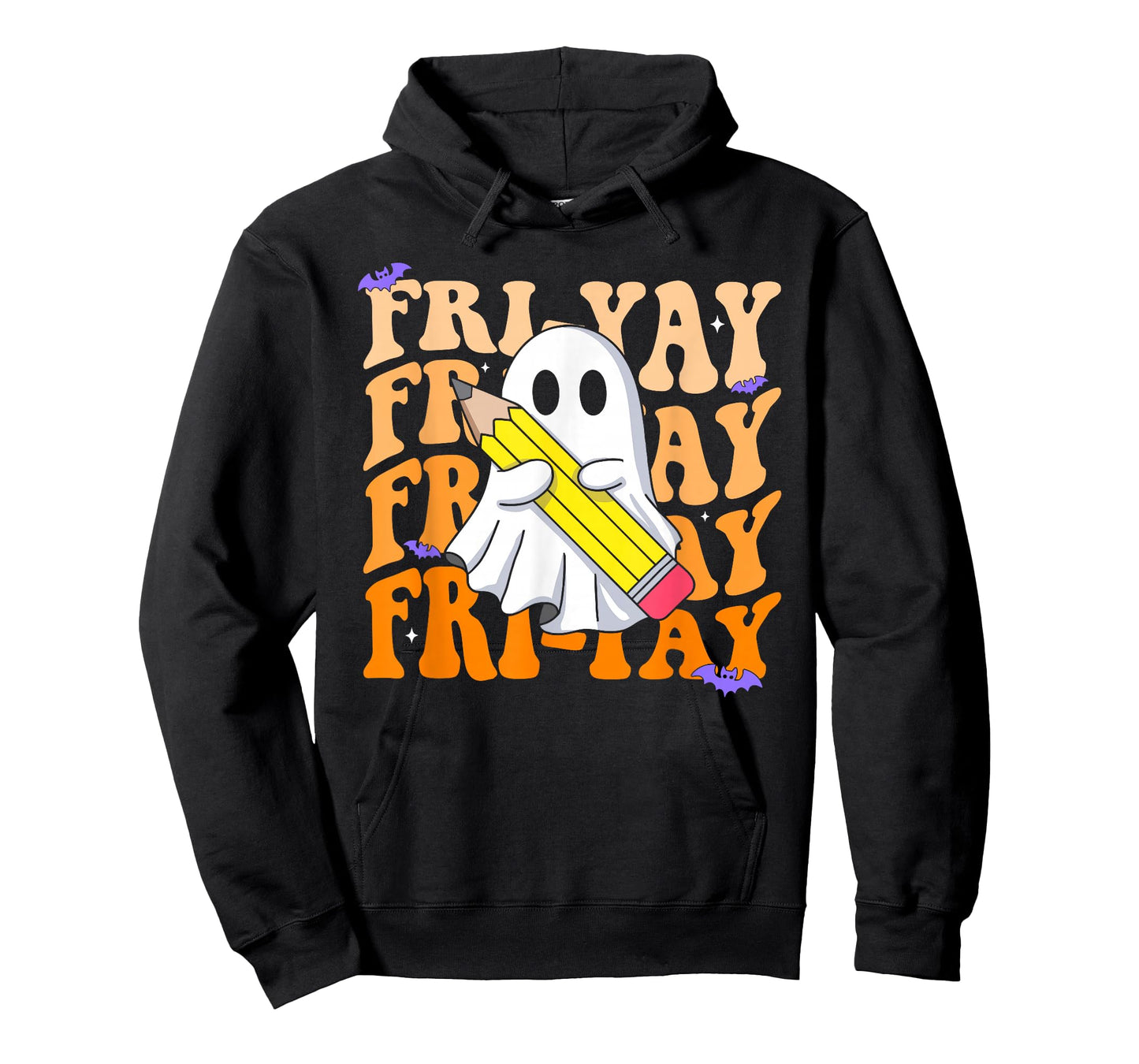 Happy Fri-Yay Friday Lovers Groovy Teacher Life Halloween T-Shirt