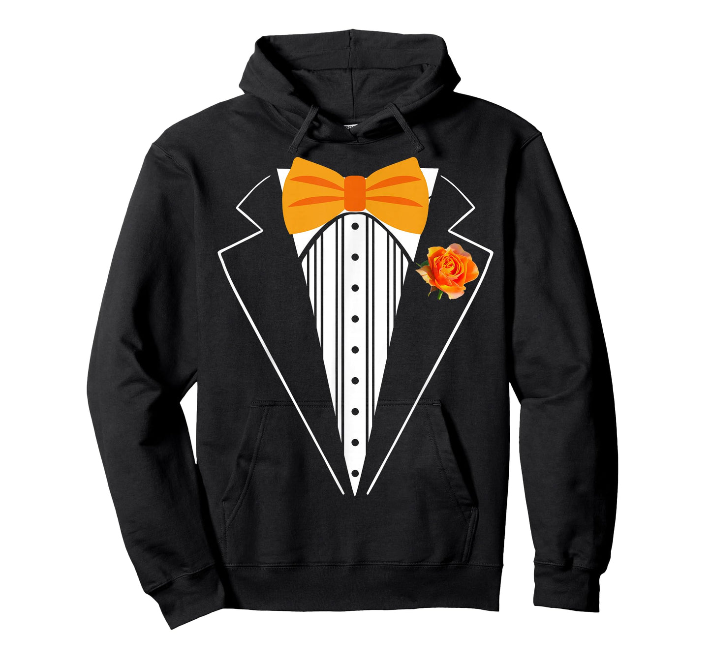 Kids Adult Orange Bowtie Tuxedo Toddler Costume Youth Tux T-Shirt