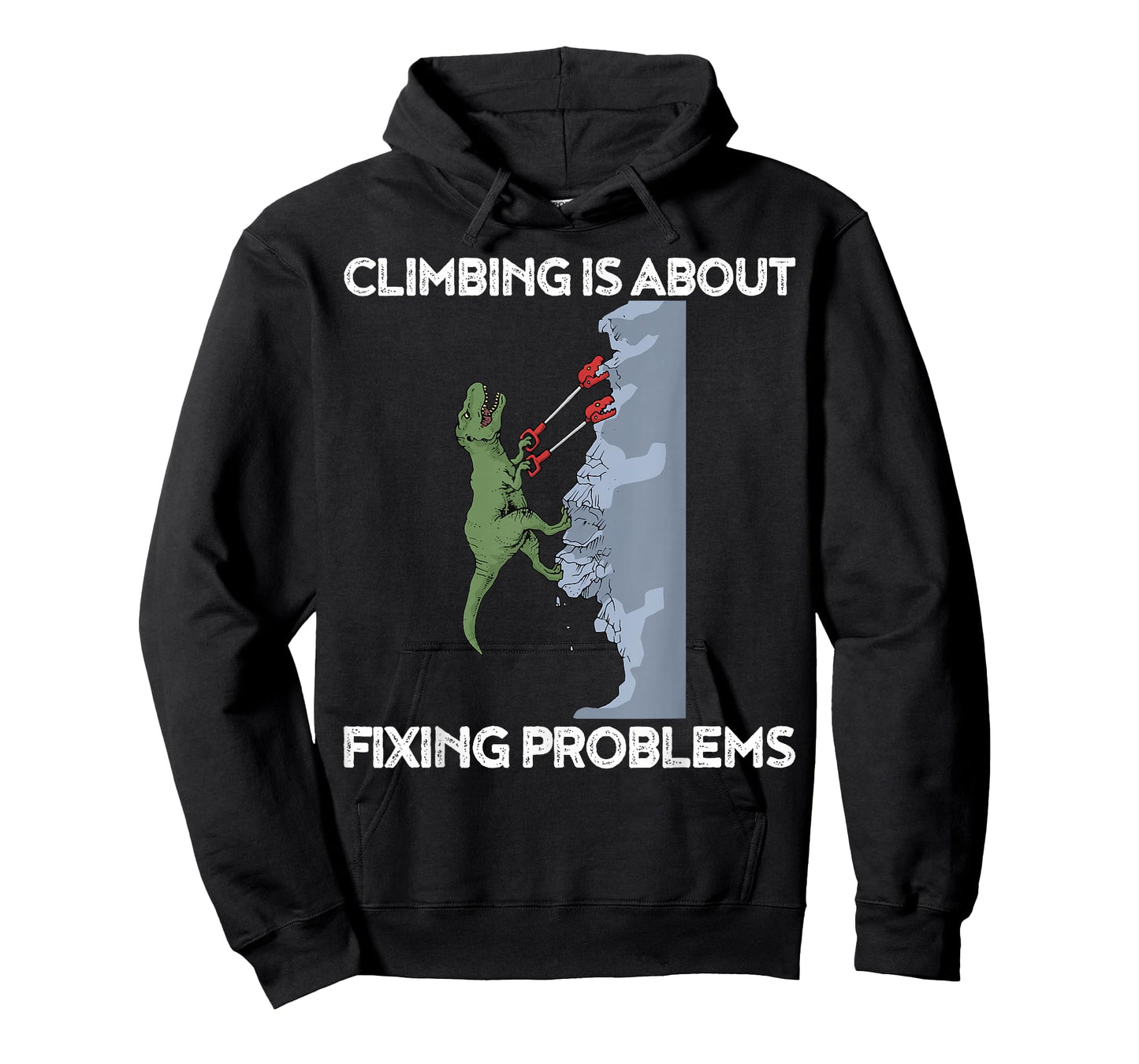 Funny Climbing T-Shirt T-Rex Rock Climber Dinosaur Tee T-Shirt
