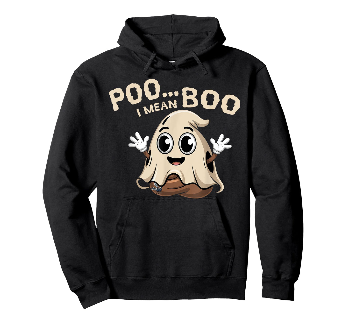 Poop Emoticon Poo Ghost Halloween Costume Kid Poo I Mean Boo T-Shirt