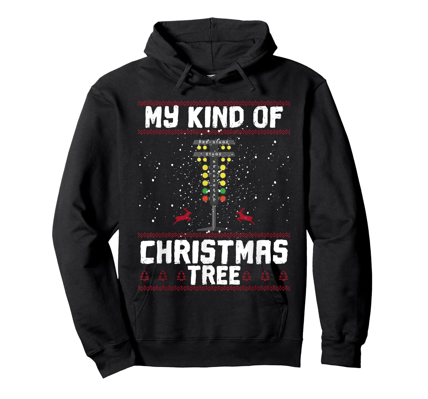 My Kind Of Christmas Tree Drag Racing Funny Xmas Racer T-Shirt