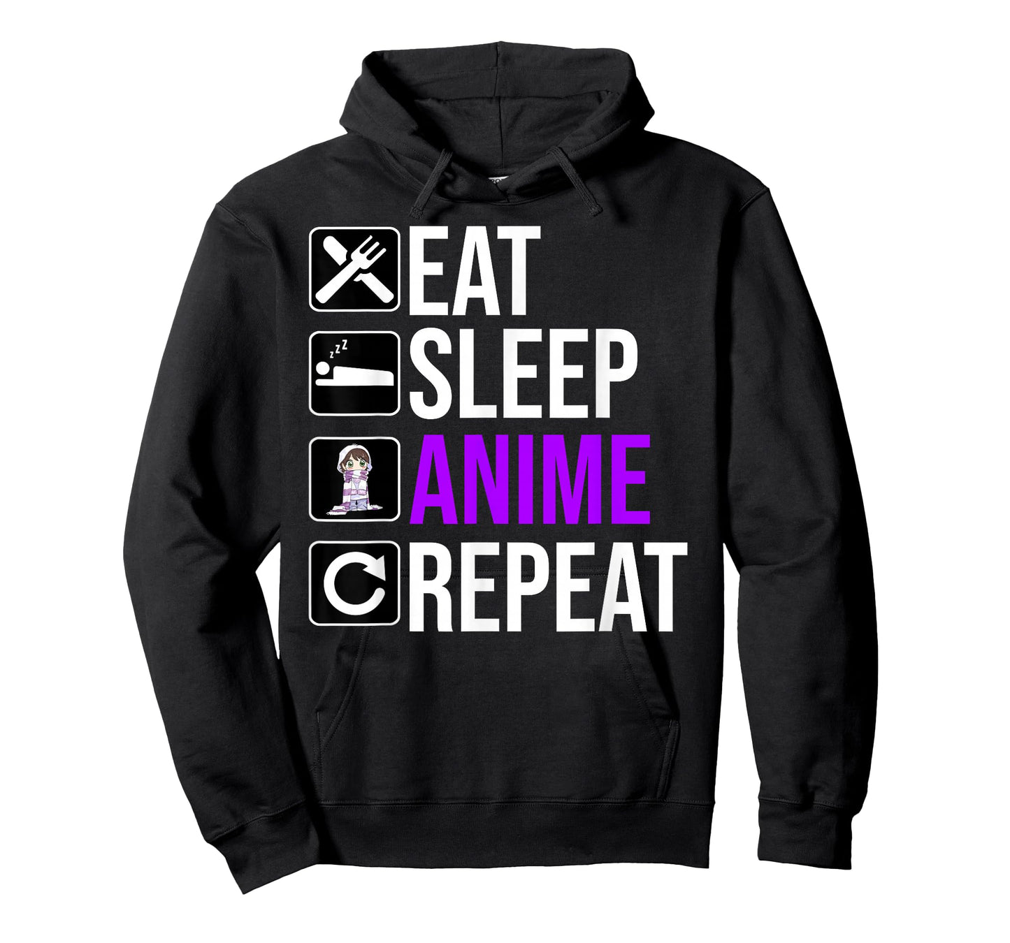 Anime Lover Funny - Eat Sleep Anime Repeat T-Shirt