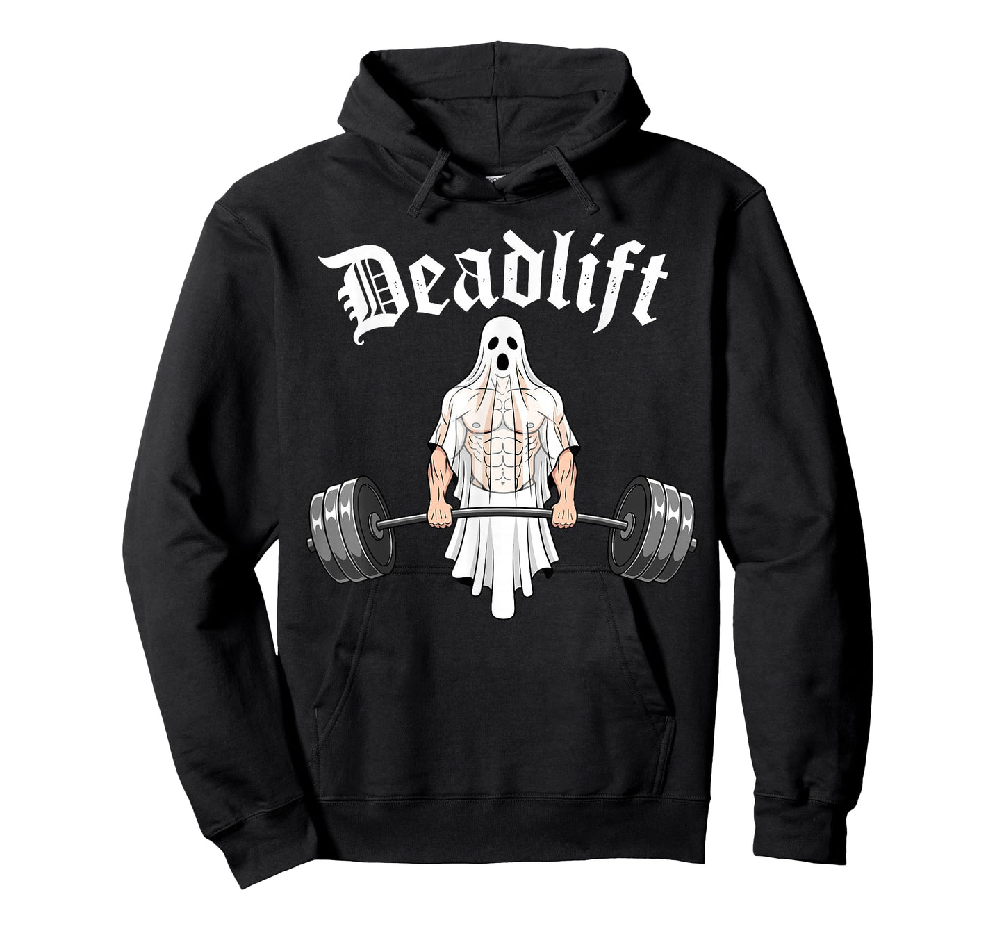 Ghost Men Deadlift Halloween Funny Fitness Gym Weightlifting T-Shirt