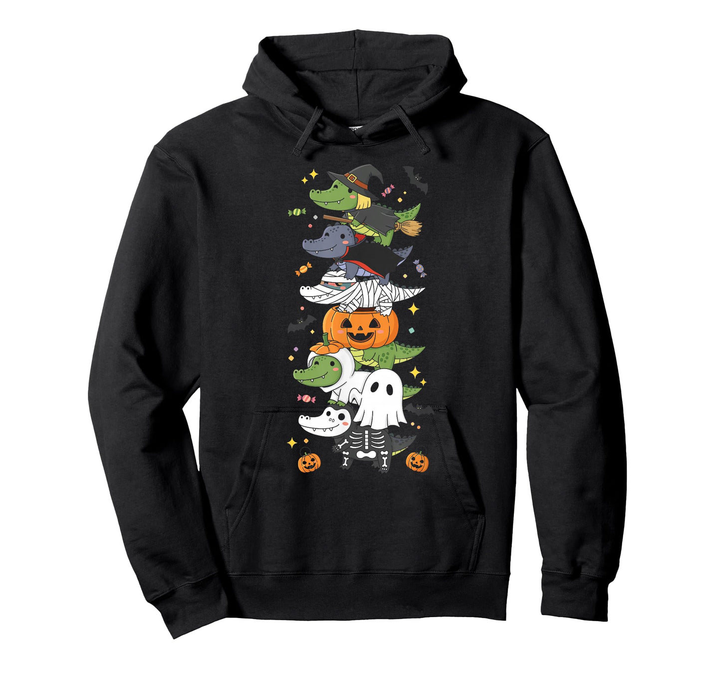 Alligator Witch Vampire Ghost Halloween Kids Mens Womens T-Shirt