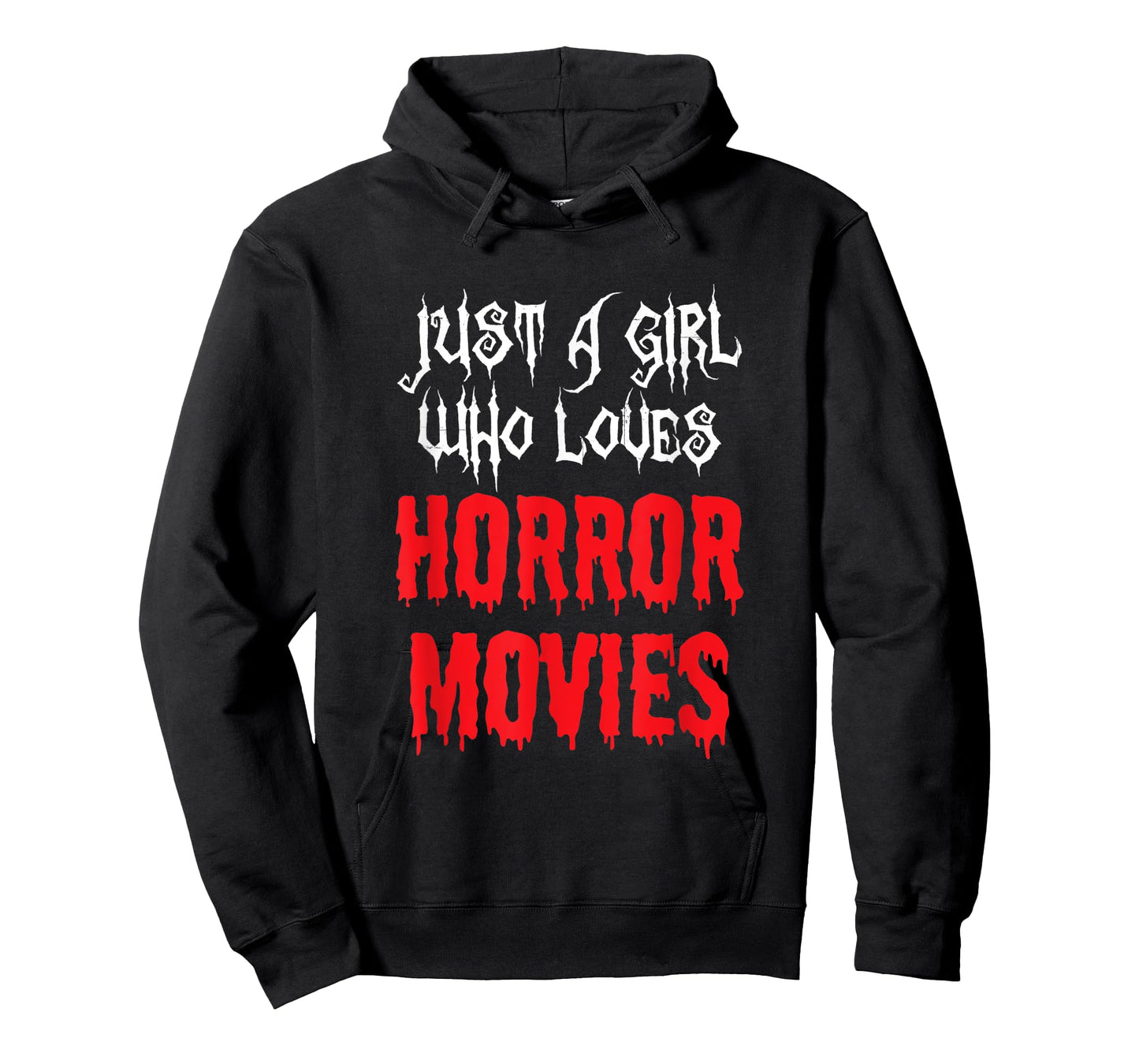 Just A Girls Who Love Horror Movies Womens Spooky Halloween T-Shirt
