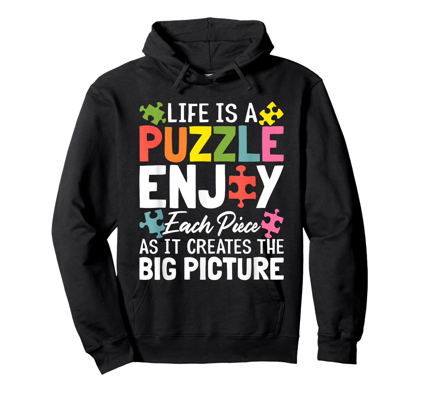 Life Is A Puzzle Enjoy Each Piece Funny Jigsaw Puzzle Lovers T-Shirt