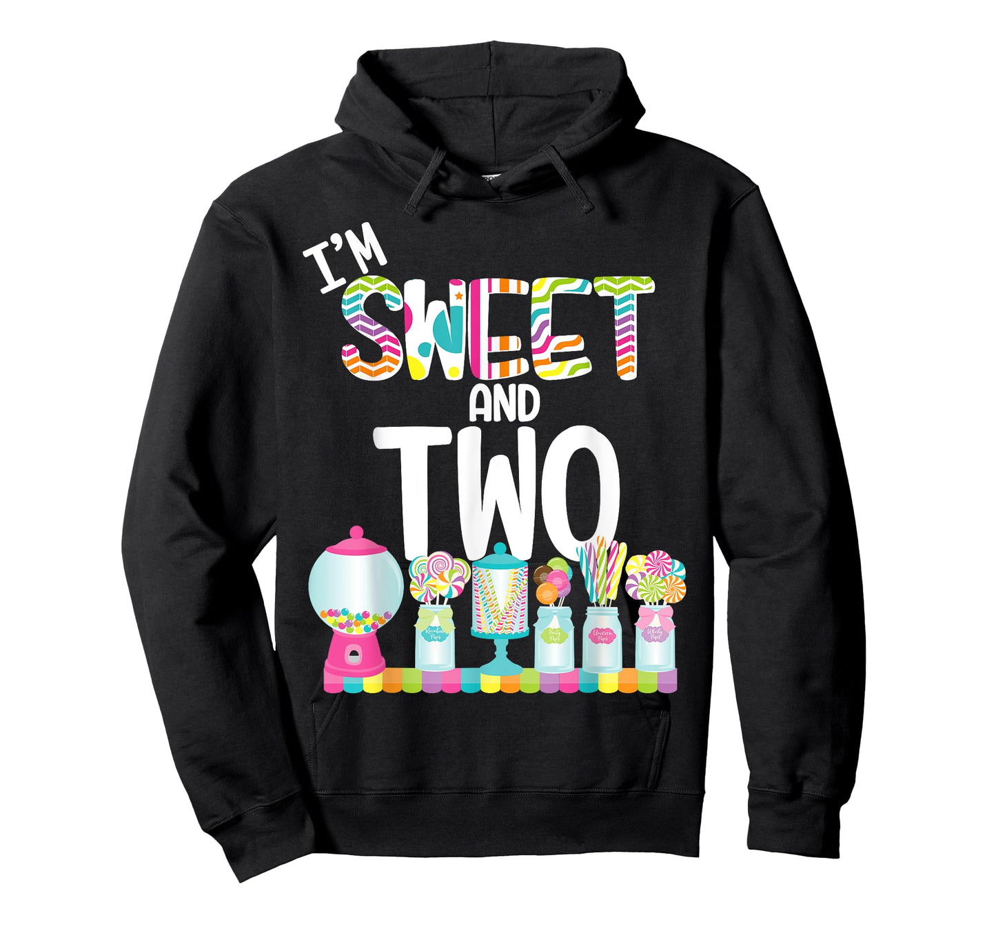 I'm Sweet and Two Candy Theme Birthday Lollipops Gum Candy T-Shirt