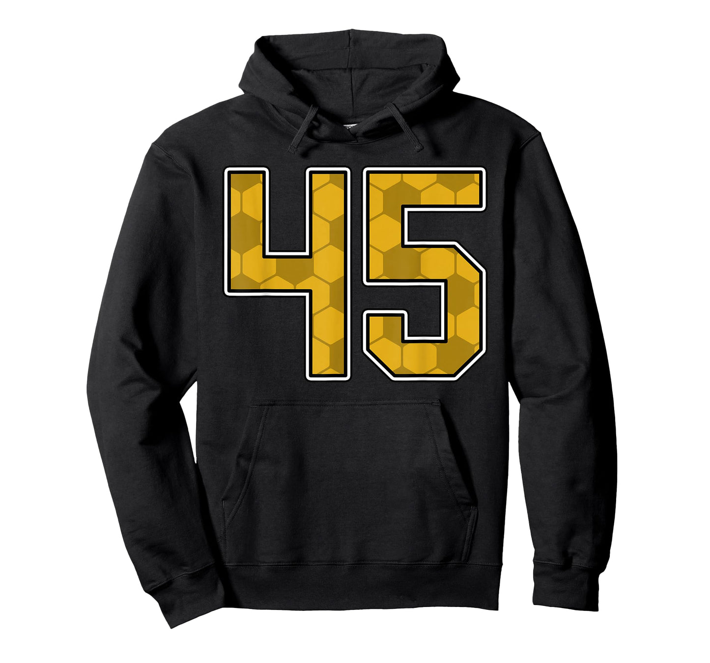 Gold Soccer Pattern Number 45 Jersey Player Uniform #45 T-Shirt