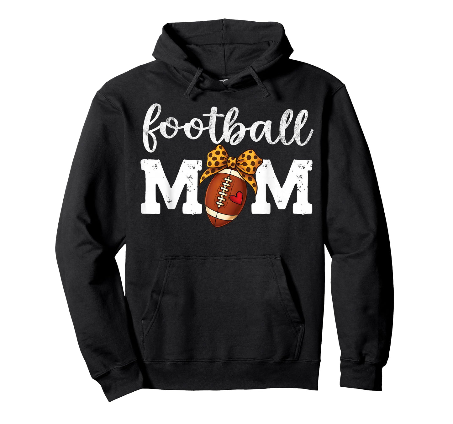 Louder & Prouder Vintage Proud Game Mama of Football Mom Bow T-Shirt