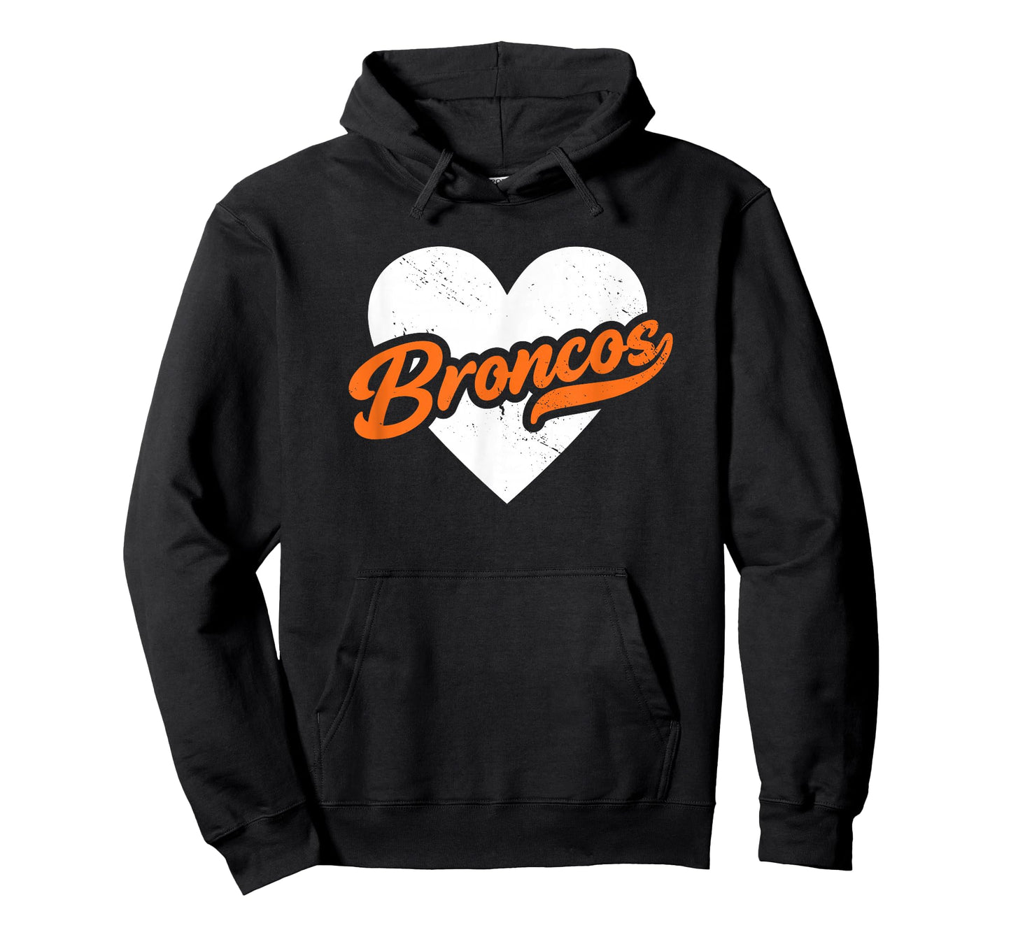 Vintage Broncos High School Go Broncos Pride Heart T-Shirt