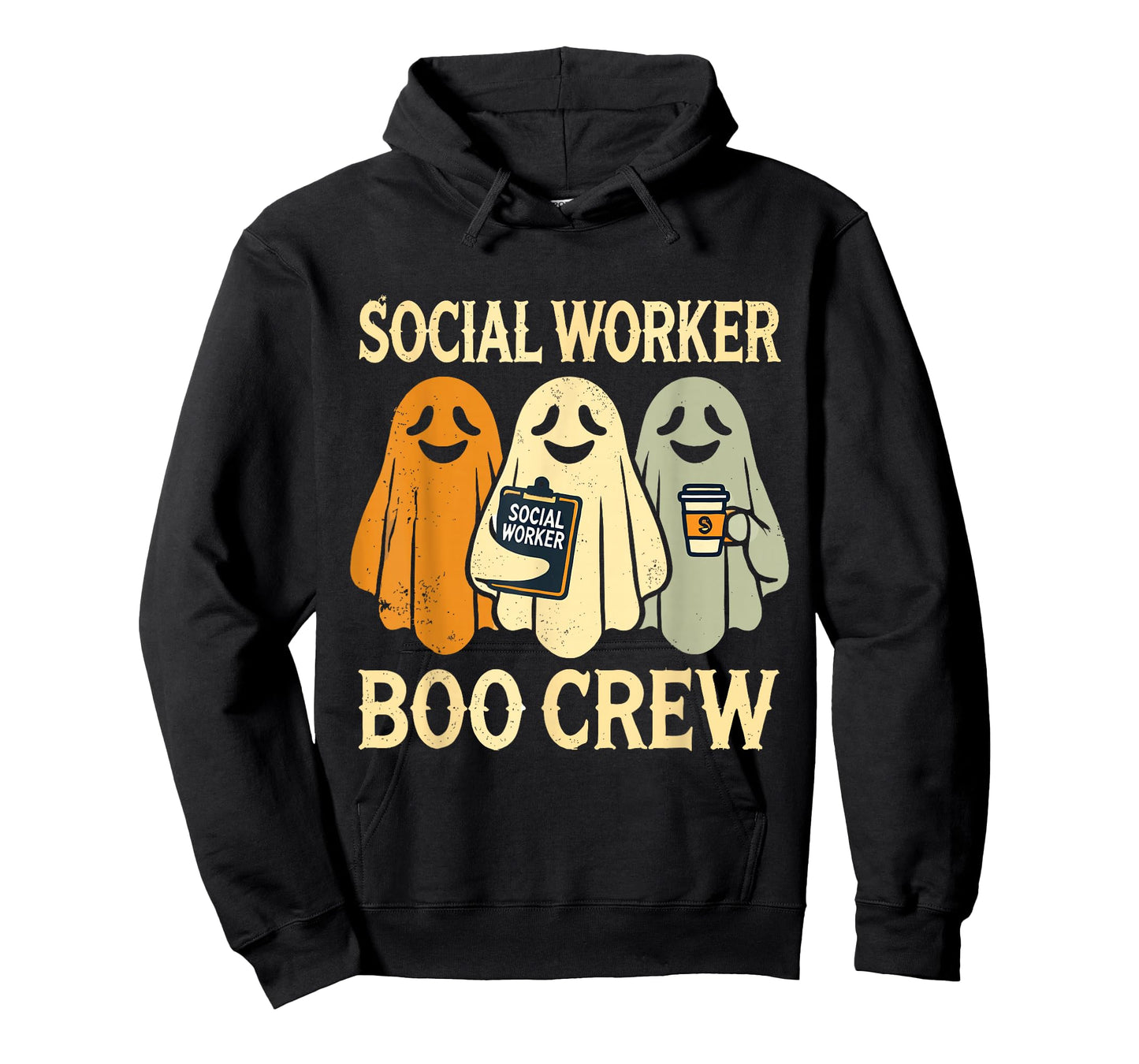 Social Worker Boo Crew Funny Halloween Ghost Social Work T-Shirt