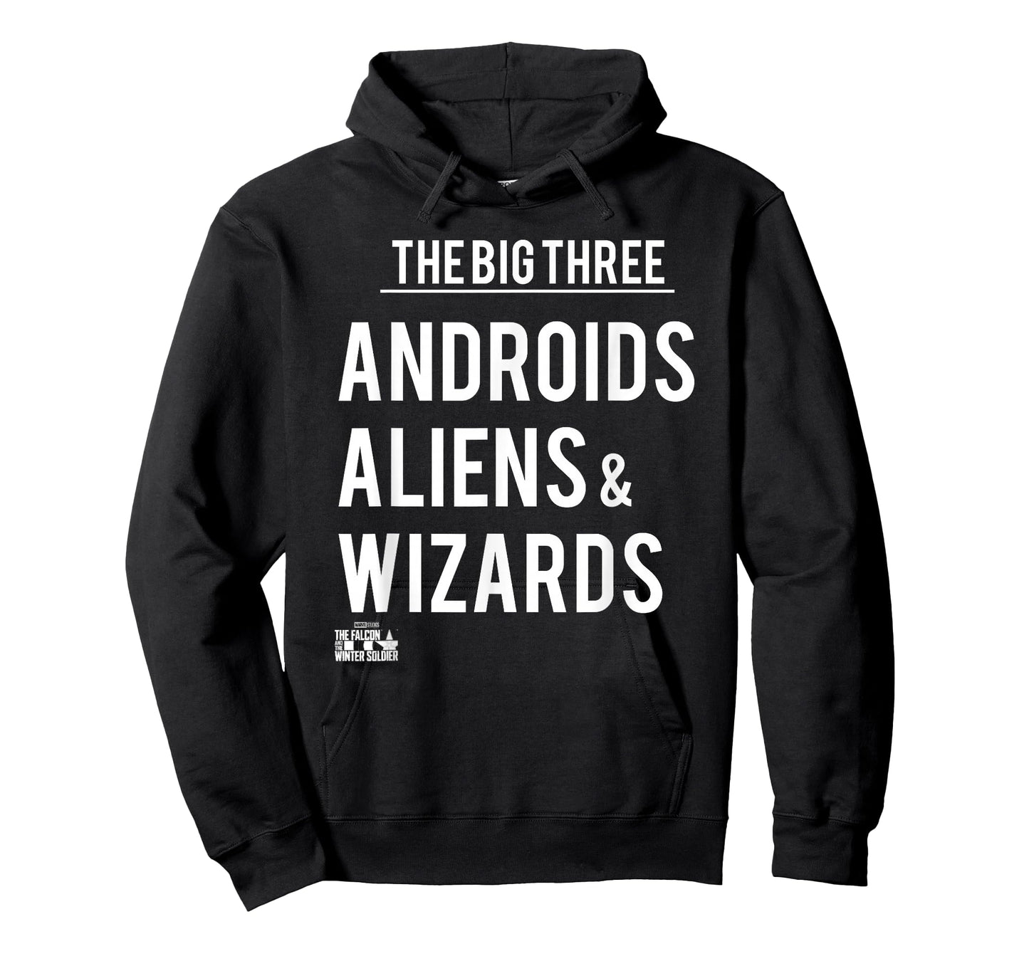 Marvel Falcon Winter Soldier Big 3 Androids Aliens & Wizards T-Shirt