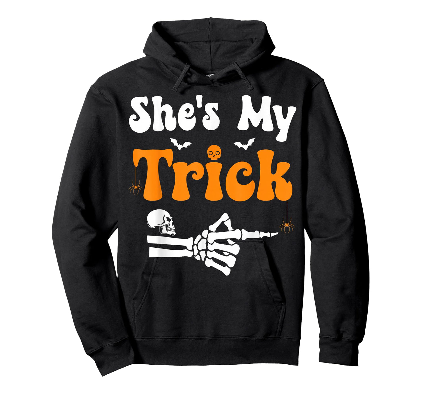She's My Trick Skeleton Couples Matching Halloween Couple T-Shirt