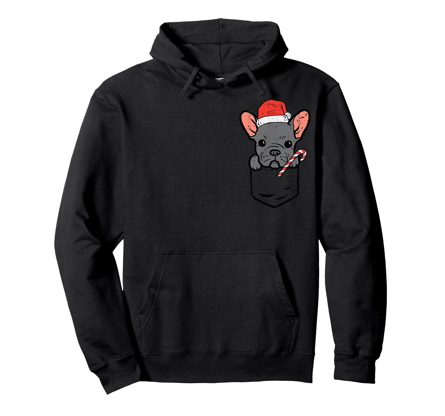 Pocket French Bulldog Santa Dog Christmas Xmas Men Women T-Shirt