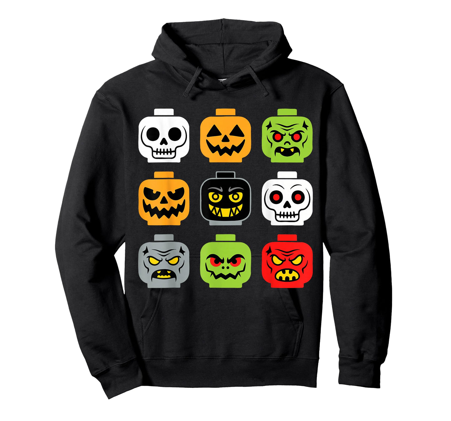 Halloween Building Brick Head Shirt Adult Men Kids Youth Boy T-Shirt