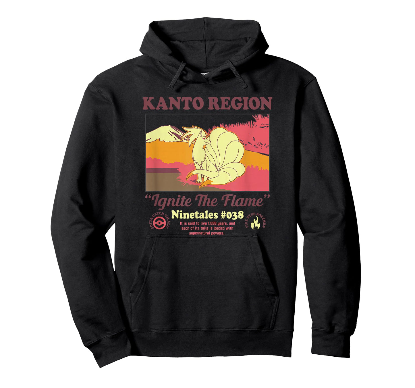 Pokémon Ninetales Kanto Region Ignite The Flame Portrait T-Shirt