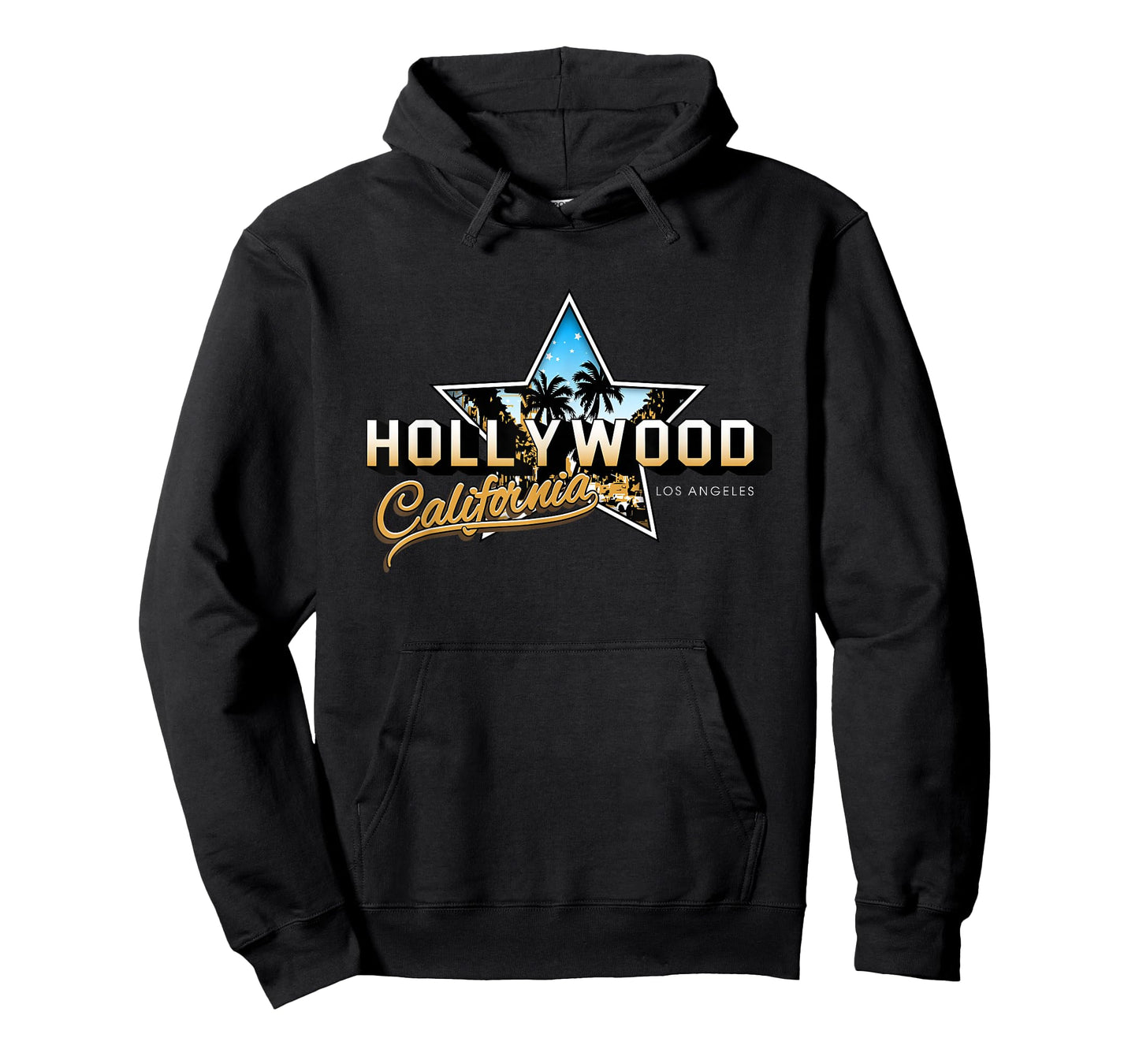 Cool Hollywood Los Angeles California Stars Novelty Graphic T-Shirt