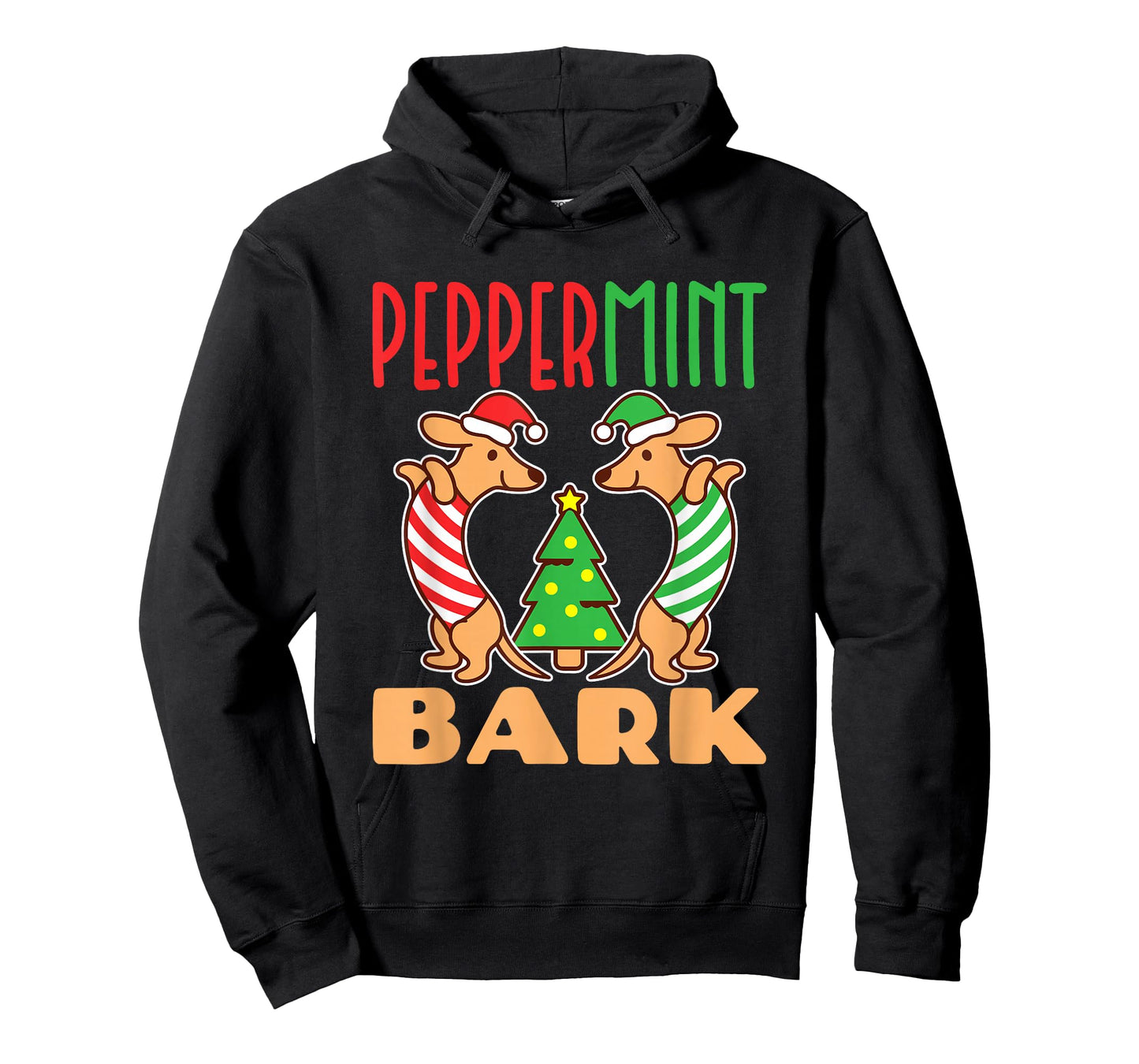 Peppermint Bark Christmas Doxie Dachshund Dog Pun Xmas T-Shirt