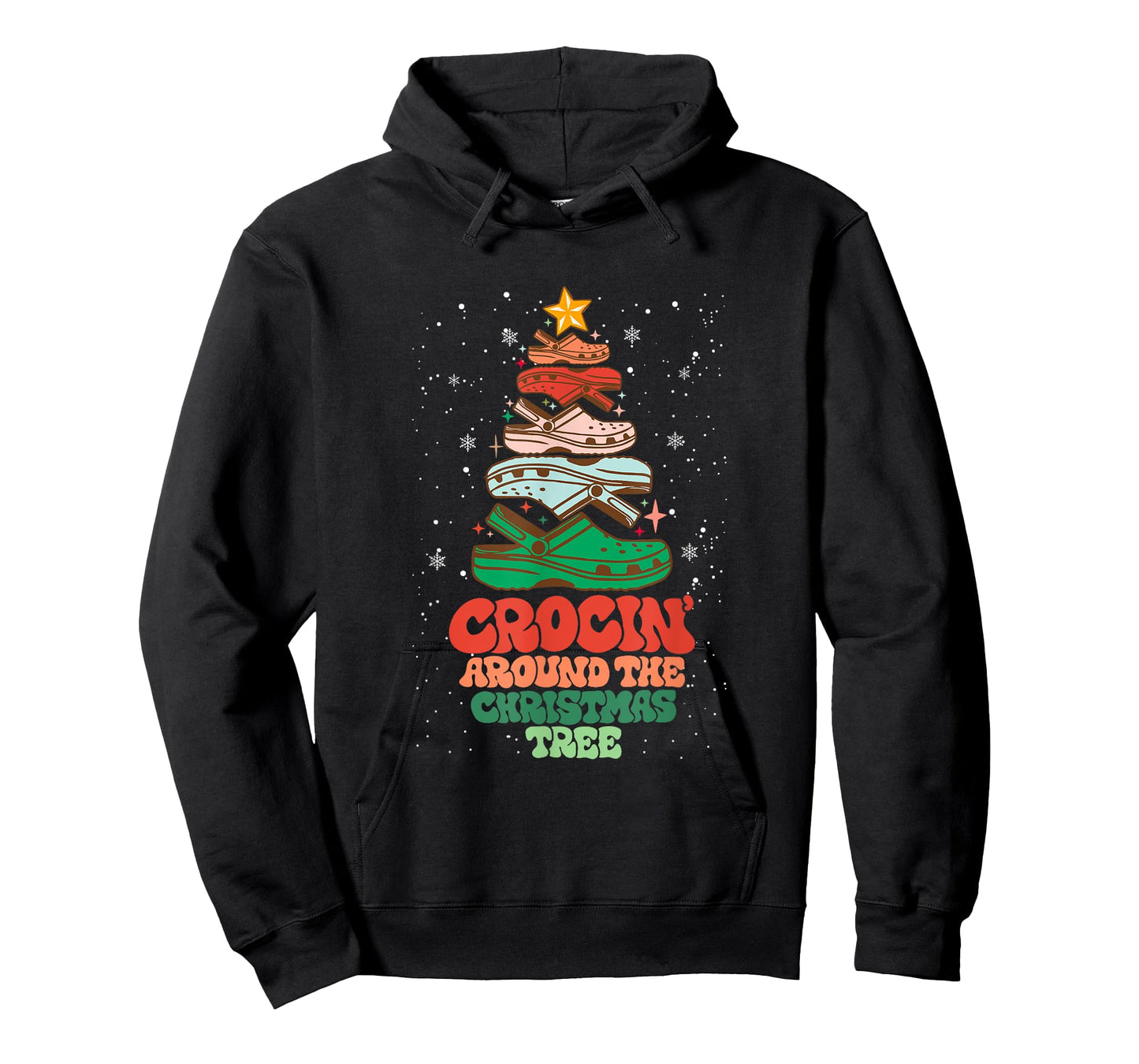 Funny Christmas Crocing Around The Christmas Tree Vintage T-Shirt