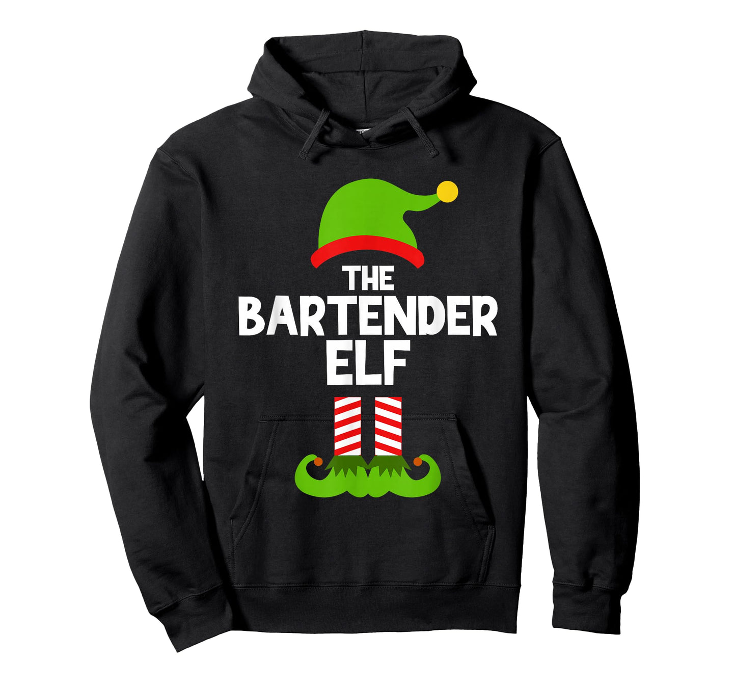 Funny The Bartender Elf Christmas Family Party Pajama T-Shirt