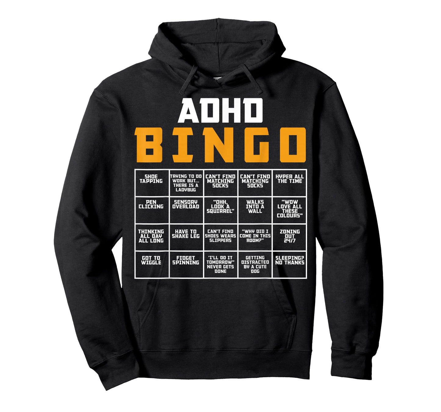 World Mental Health Awareness Day ADHD Bingo Funny T-Shirt