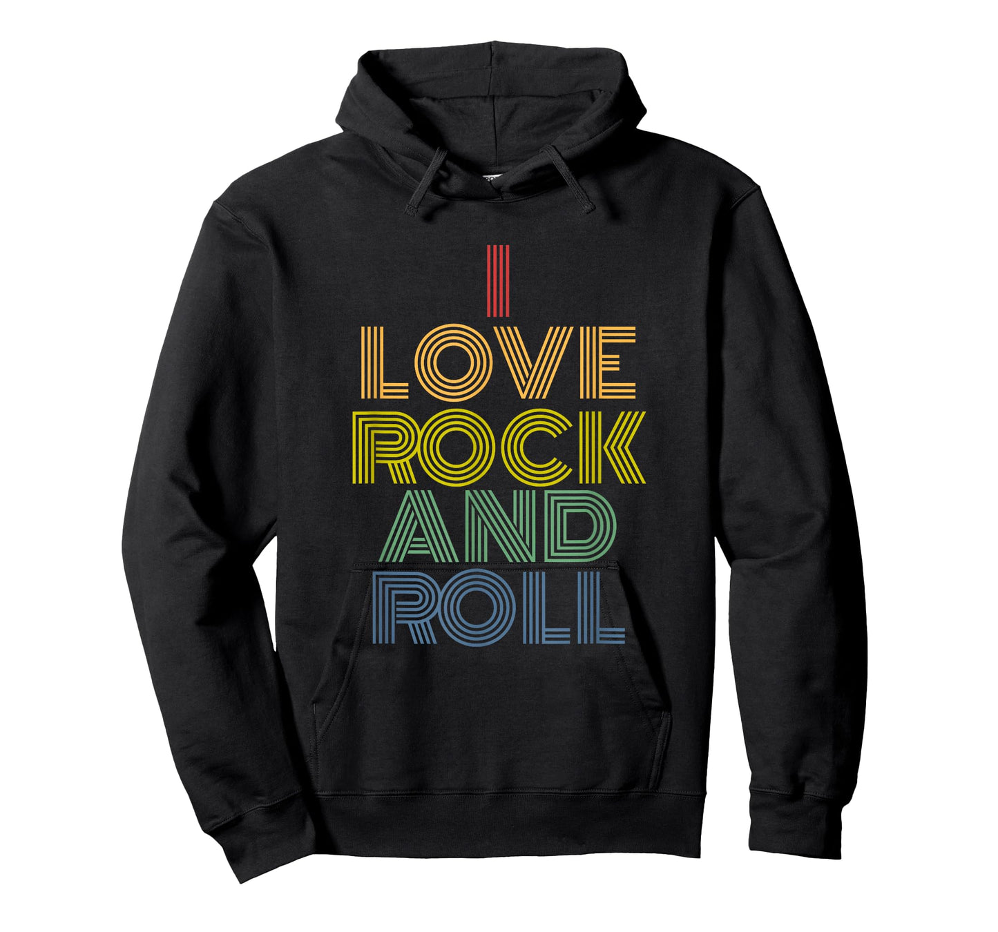 I Love Rock And Roll retro rainbow rock music T-Shirt