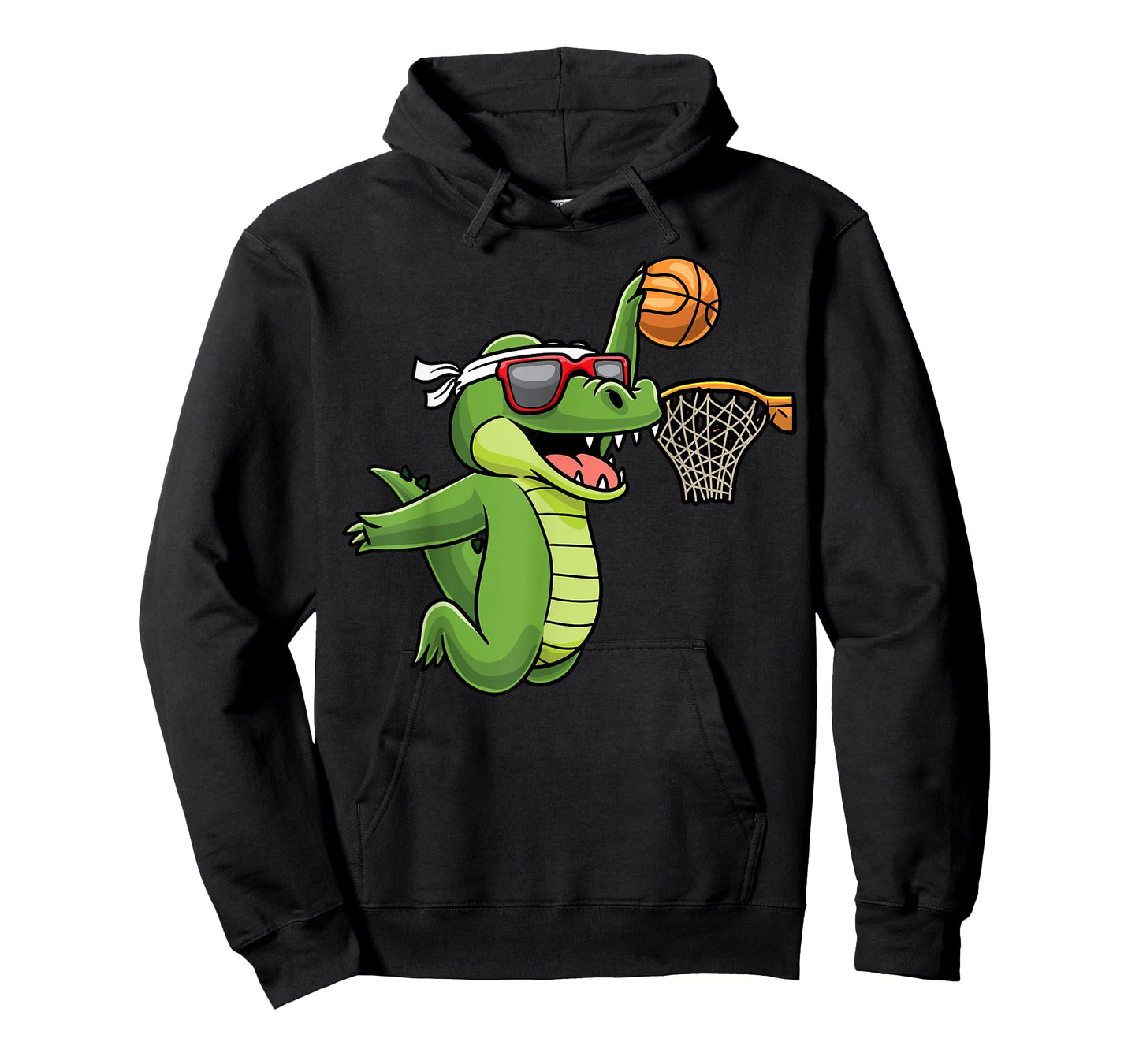 Crocodile Playing Basketball Alligator Basketball Player T-Shirt